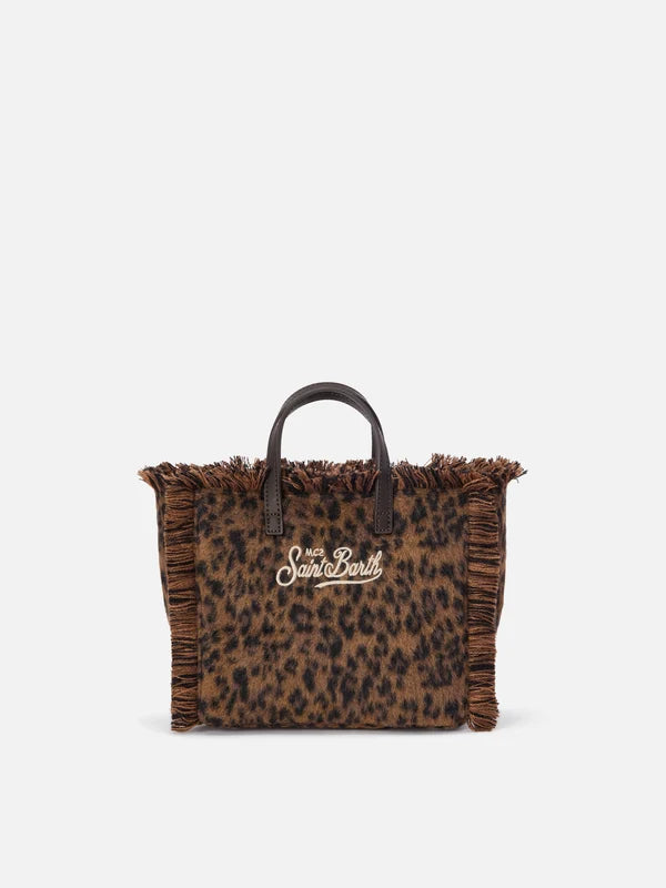 Mc2 Saint Barth Borsa Vanity Mini In Feltro Leopardata