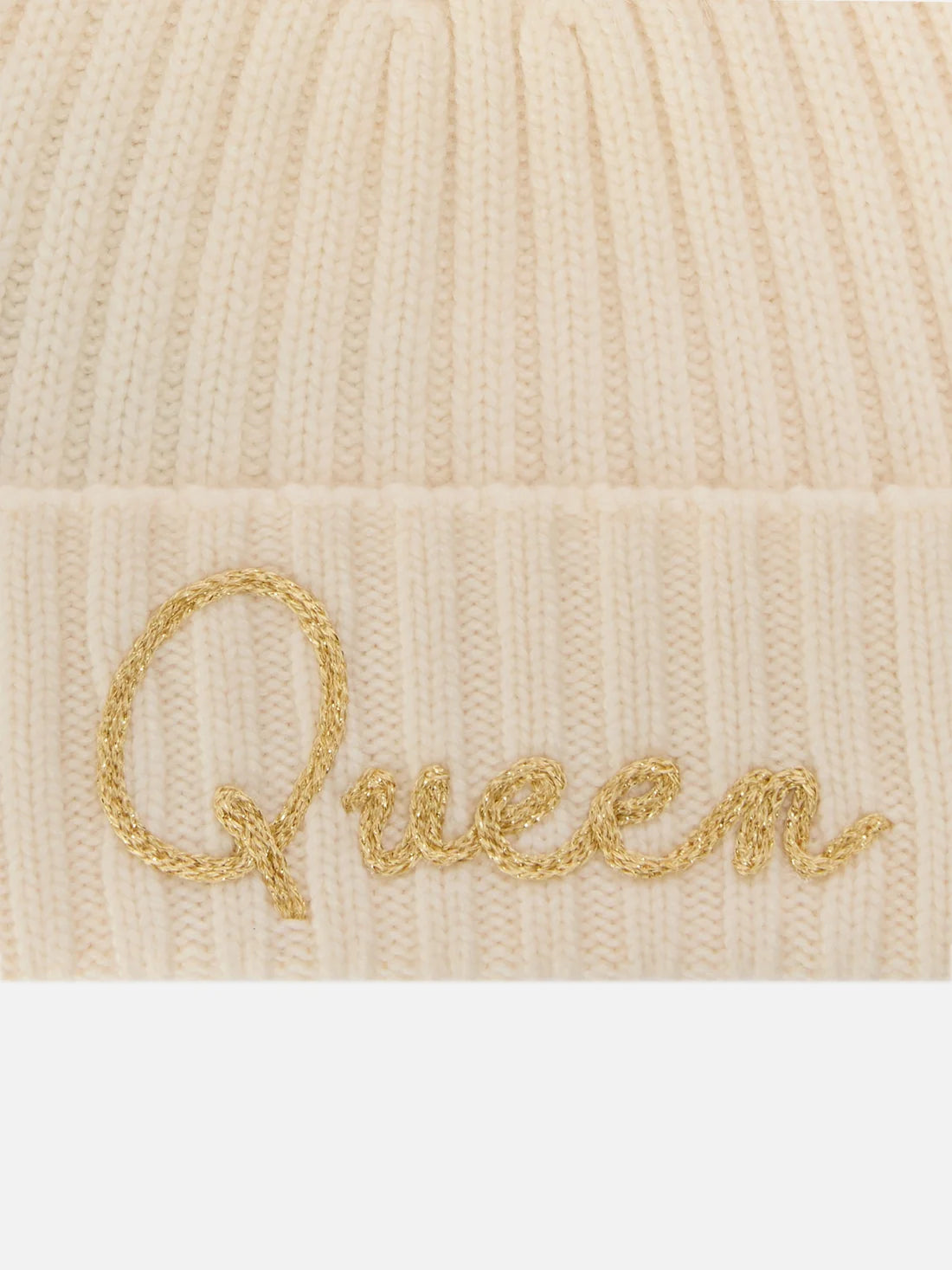MC2 Saint Barth Wengen Queen Beanie with Pompon Cream