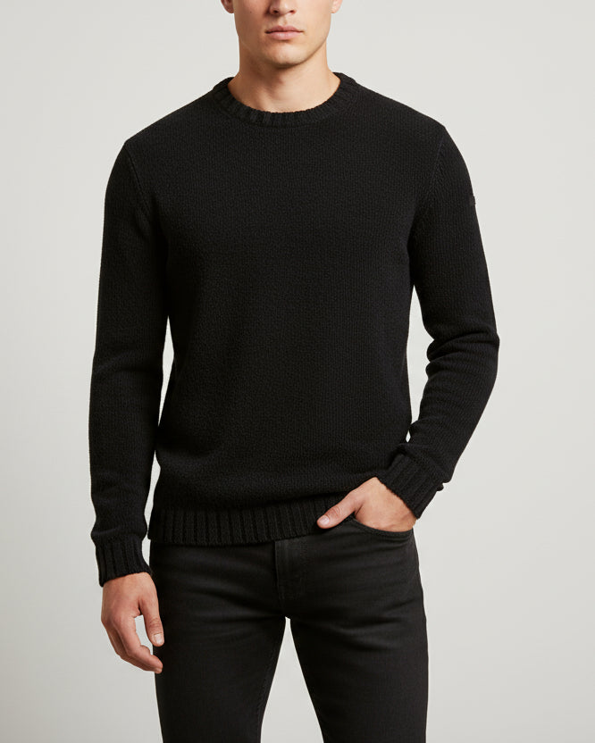 W25160_060_RRD_Cinematt_Round_Knit_Military_Blue_Black_indossato