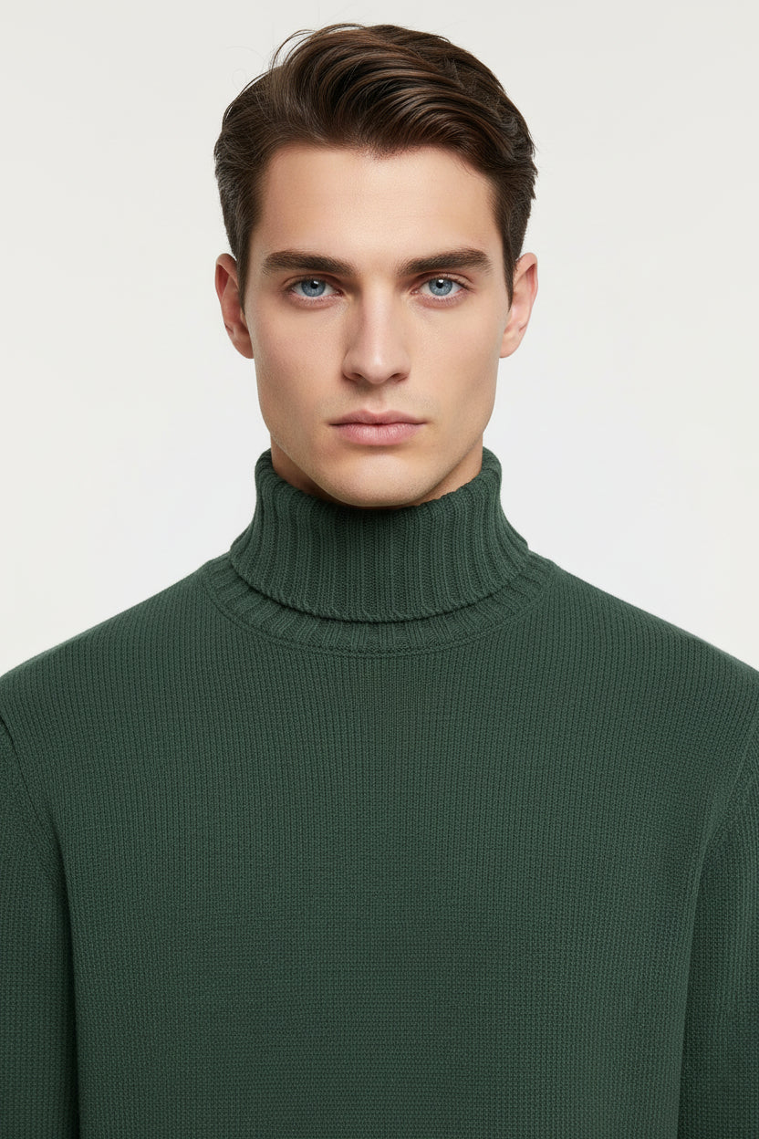 W25161_021_RRD_Cinematt_Turtleneck_Knit_Military_Green-indossato
