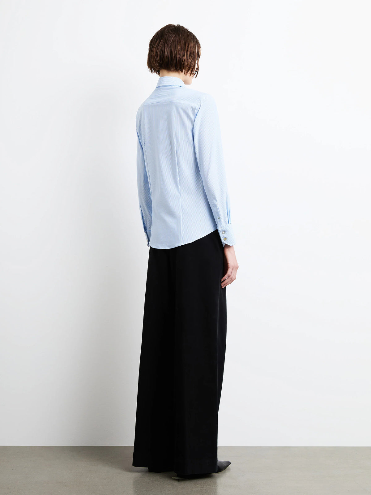 RRD Oxford Jacquard Wom Shirt Azure Stripe