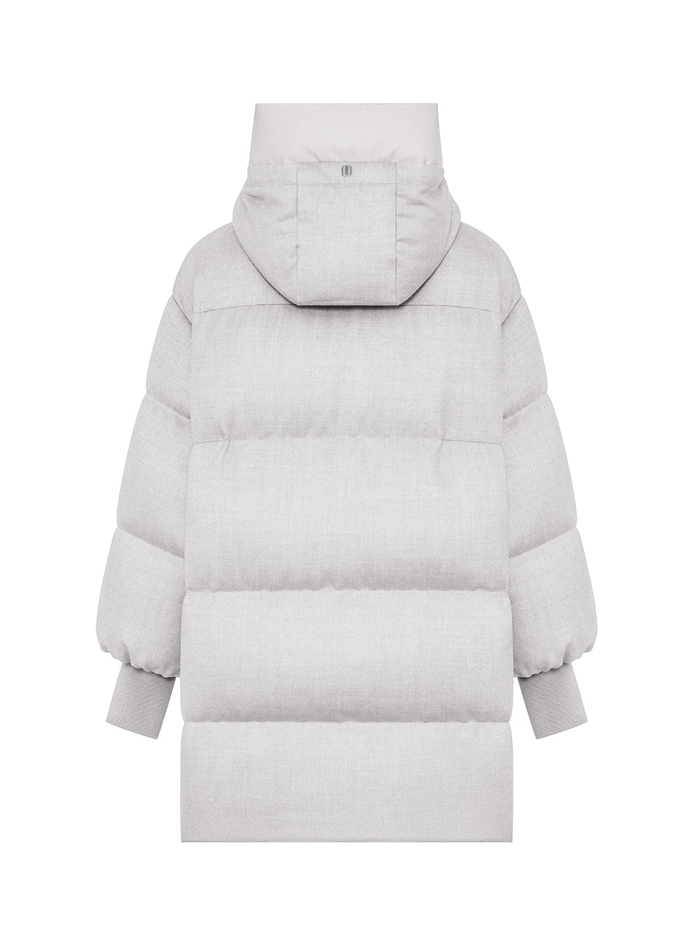 Duno Yume Technical Wool And Polar White Satin Down Jacket