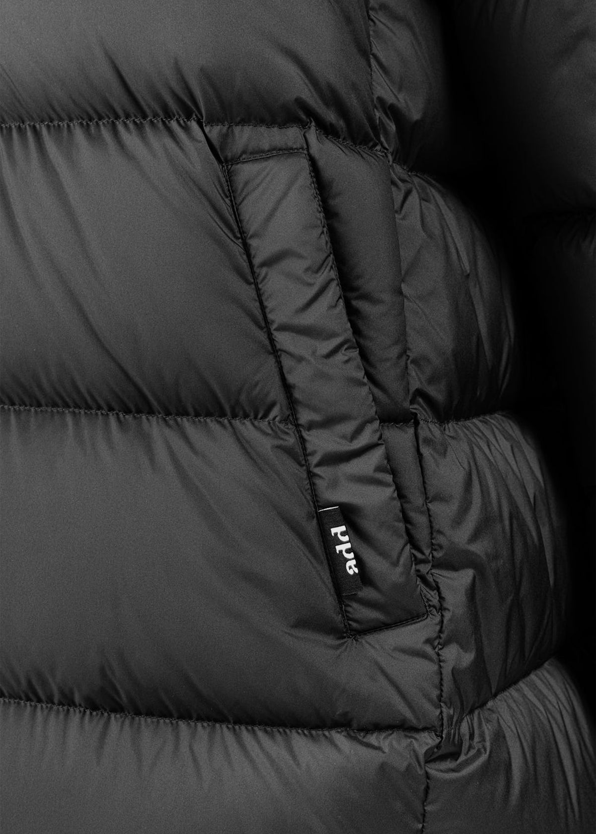 Add Matte Microfiber Medium Puffer Jacket Black