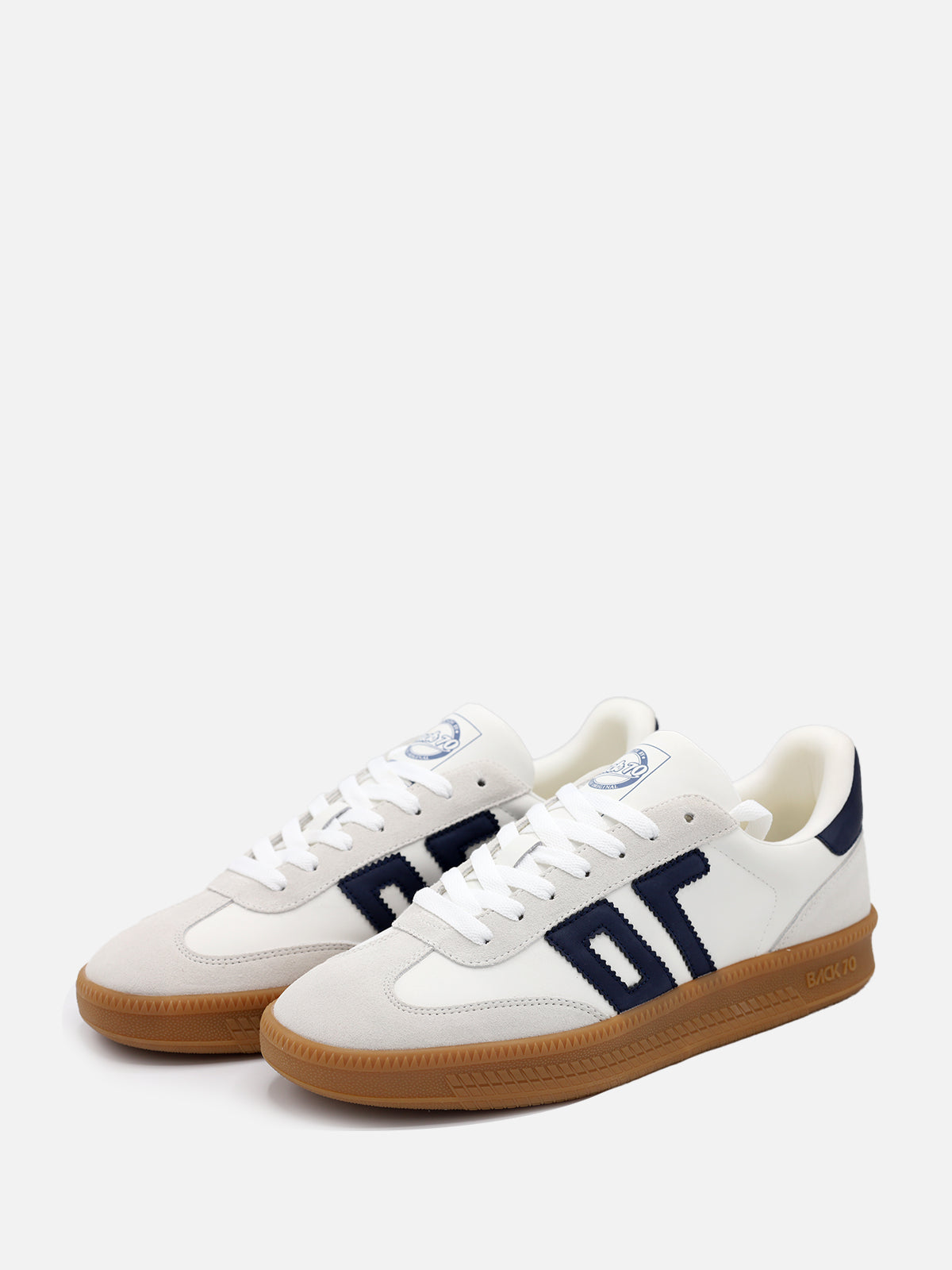 Back 70 Sneakers Double Leather White Navy