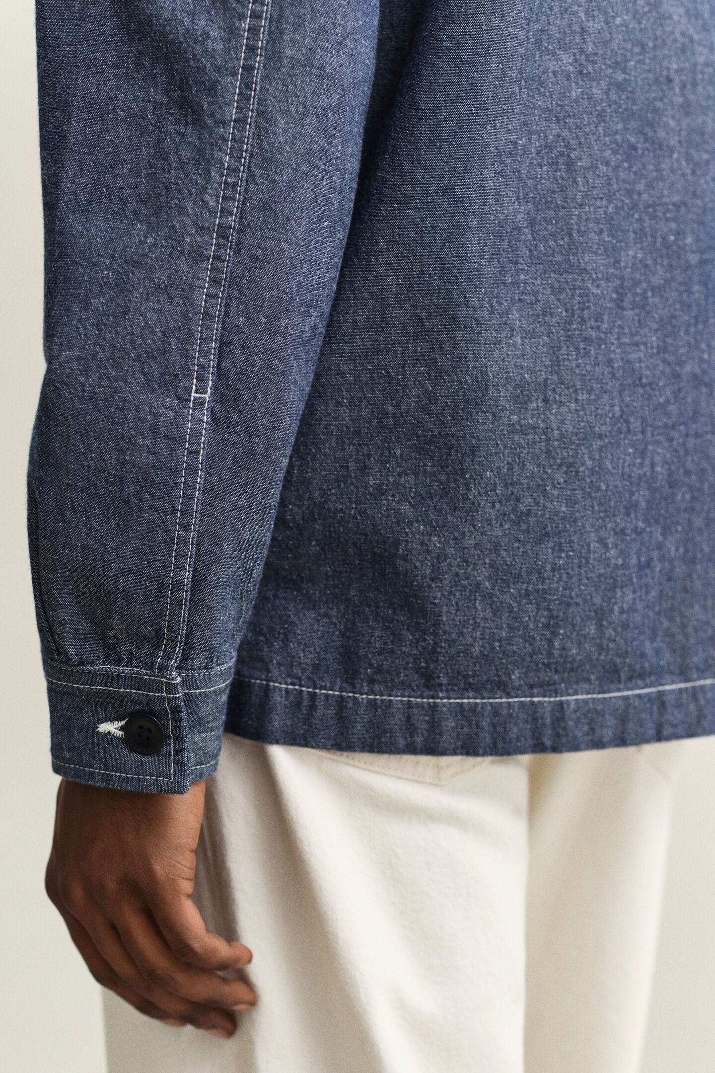 Gant Camicia Giacca Chambray Mid Blue
