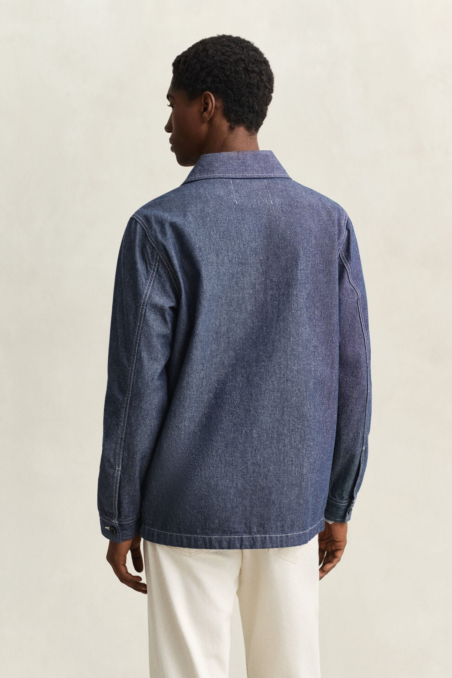 Gant Camicia Giacca Chambray Mid Blue