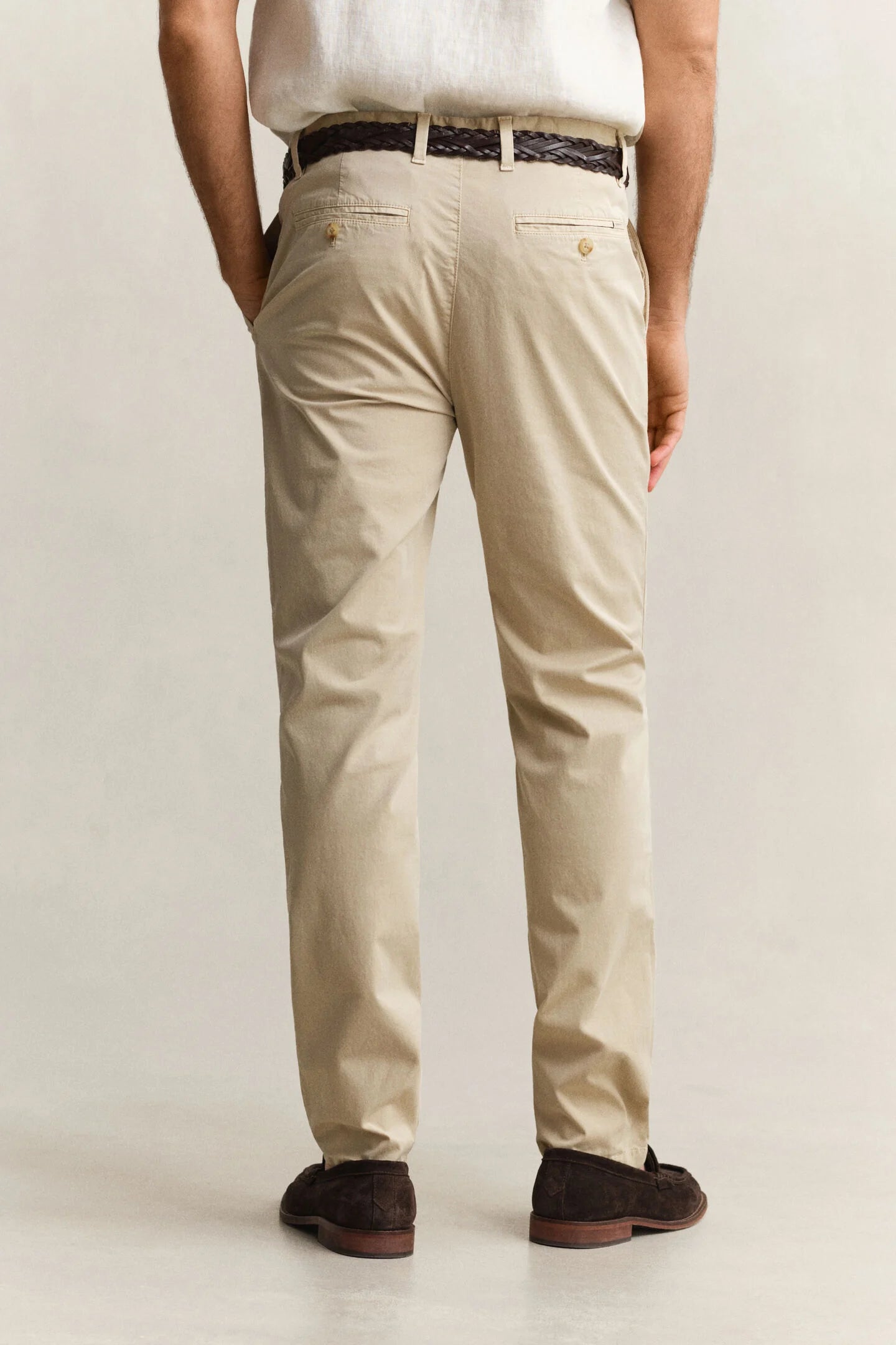 Gant Pantaloni Chino Sunfaded Oat Beige