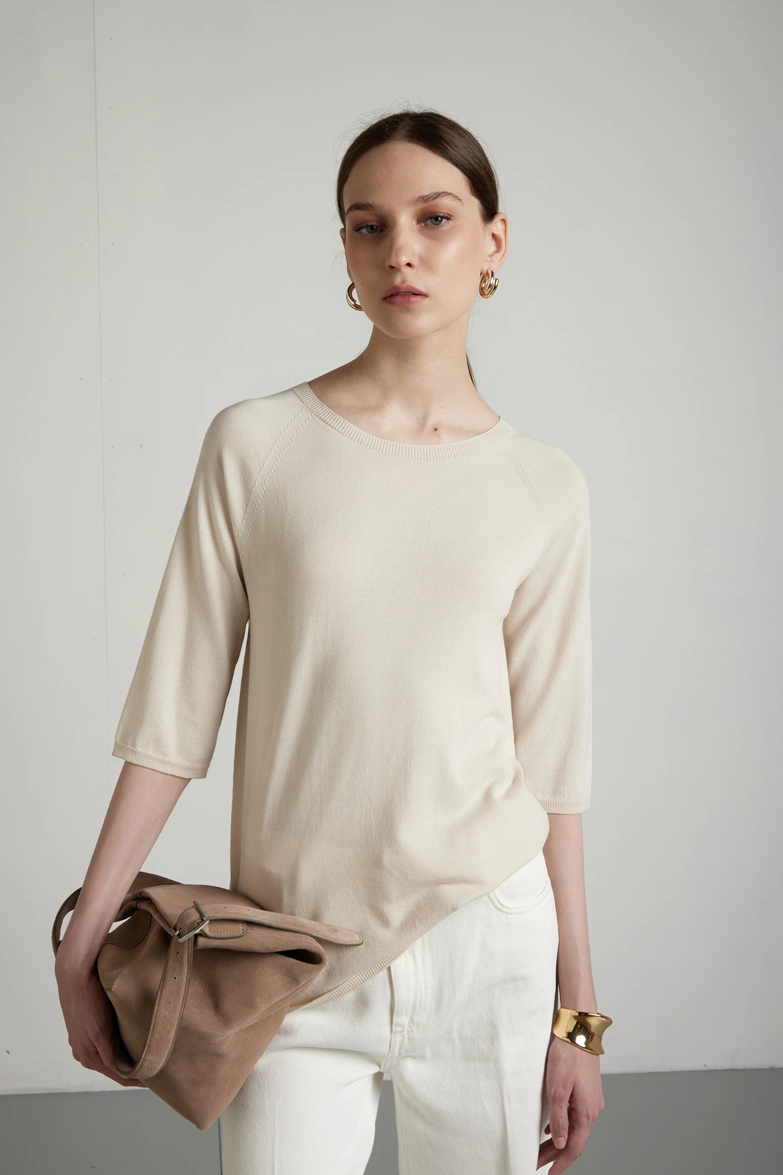 kangra-S6A350001-maglia-girocollo-rasata-linea-a-in-puro-cotone-burro-2