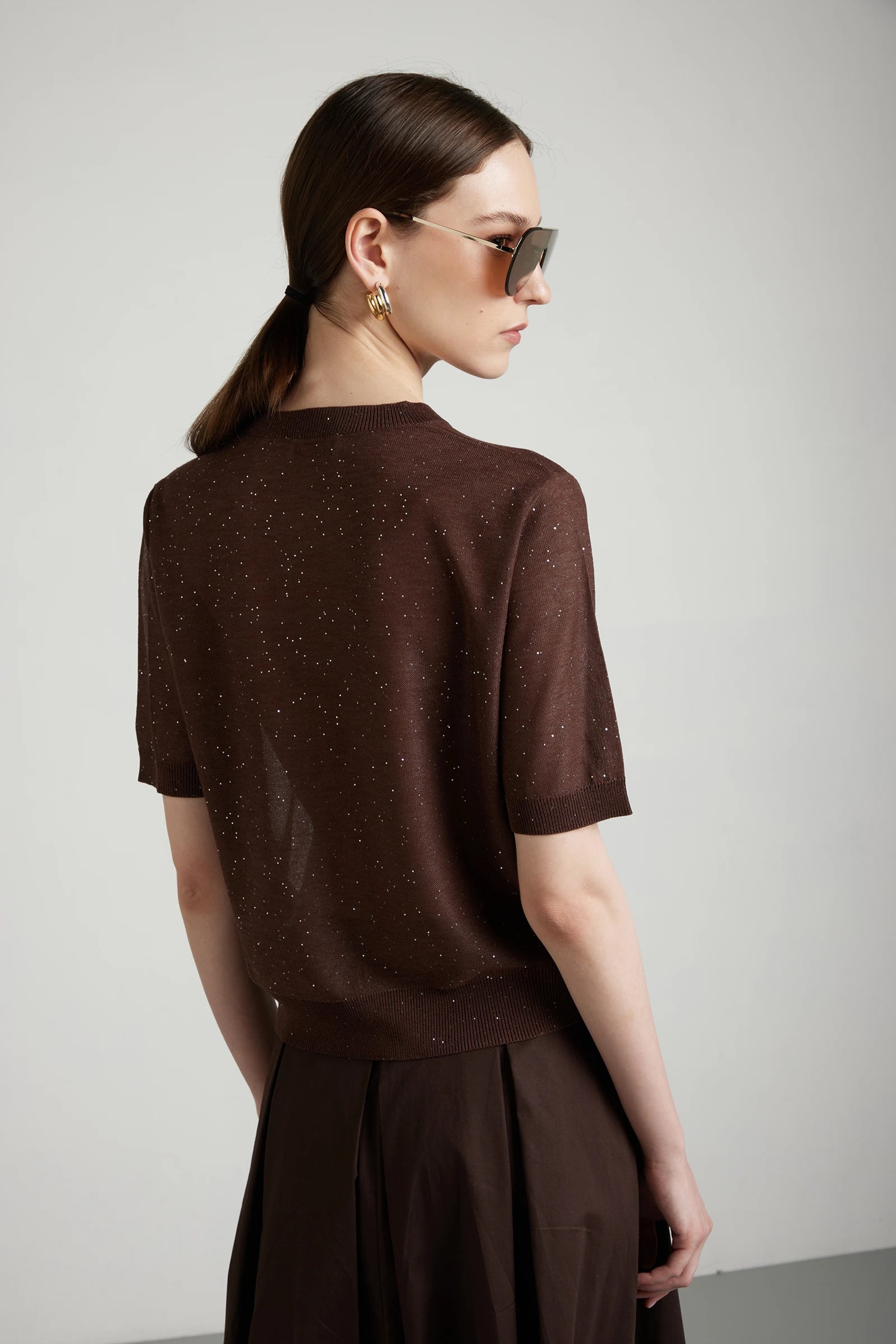 kangra-S6A390021-maglia-g-collo-manica-al-gomito-in-viscosa-micropaillettes-cioccolato-2