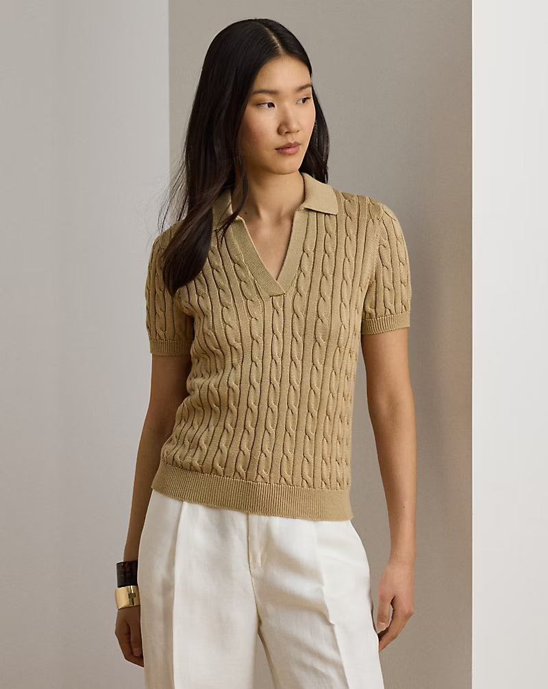 lauren-ralph-lauren-maglia-trecce-manica-corta-AI200P14041006_beige