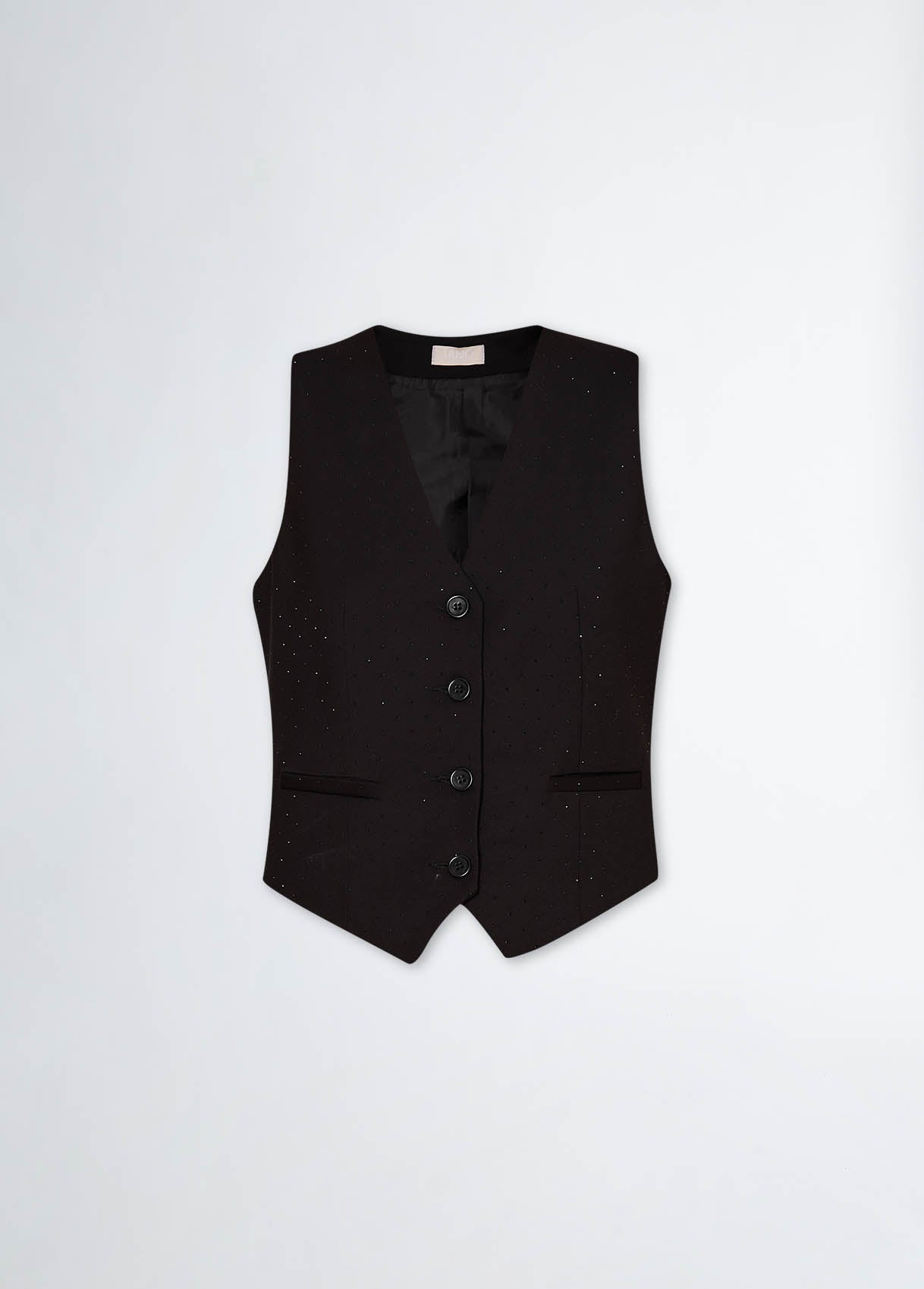 Liu Jo Twill Vest with Black Applications