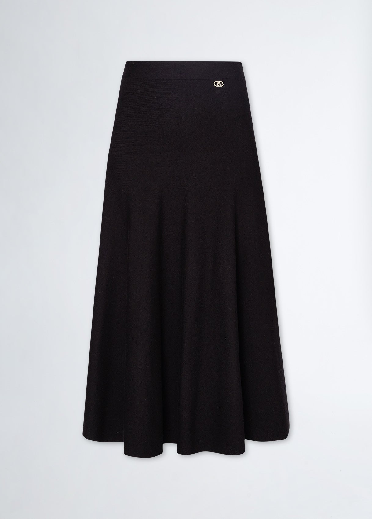 Liu Jo Black Knit Longuette Skirt