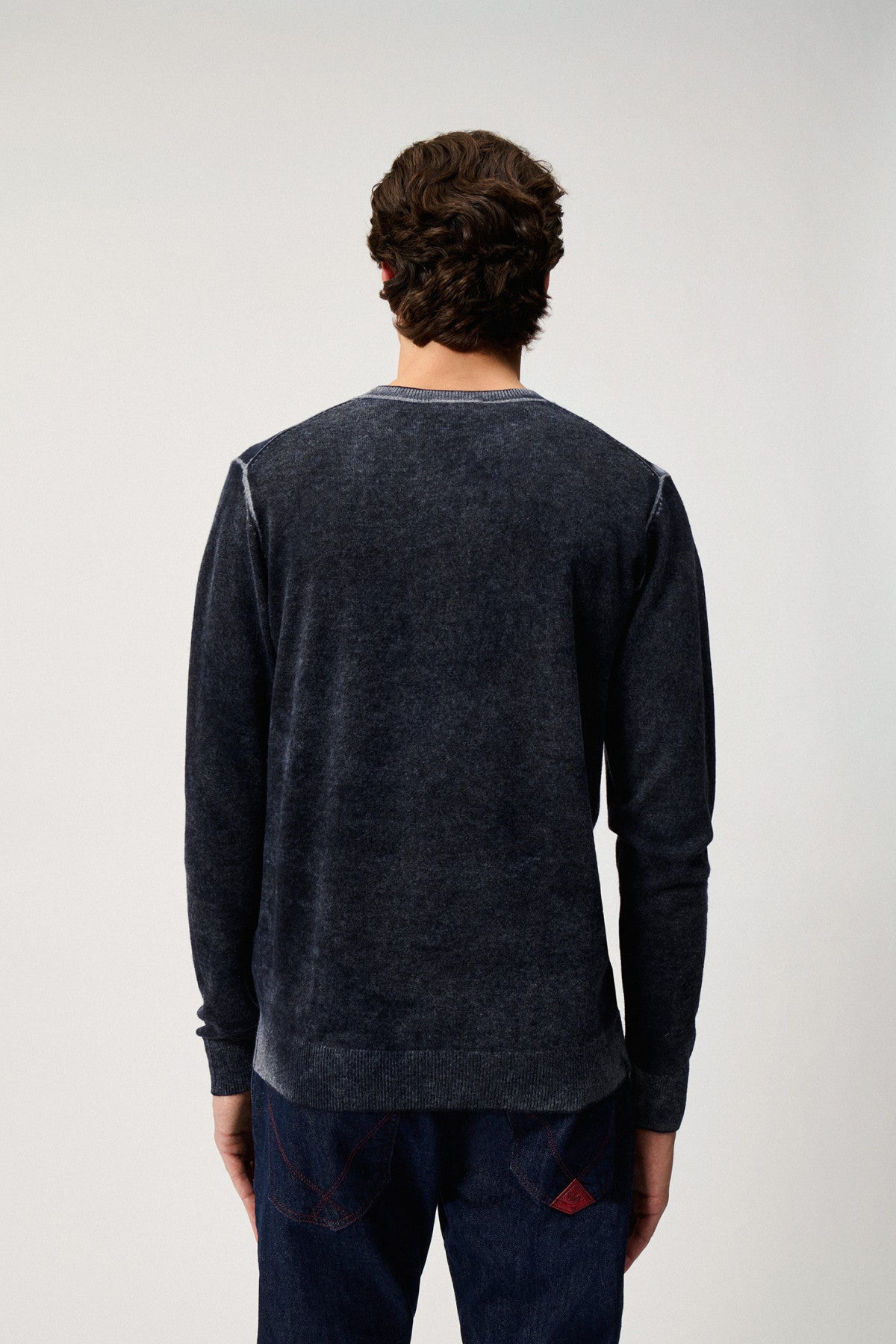 Roy Roger's Maglia Girocollo In Lana Grigio
