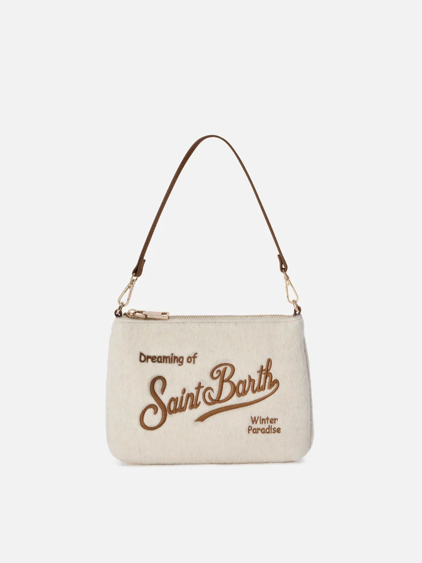 Mc2 Saint Barth Borsa Parisienne In Feltro Panna