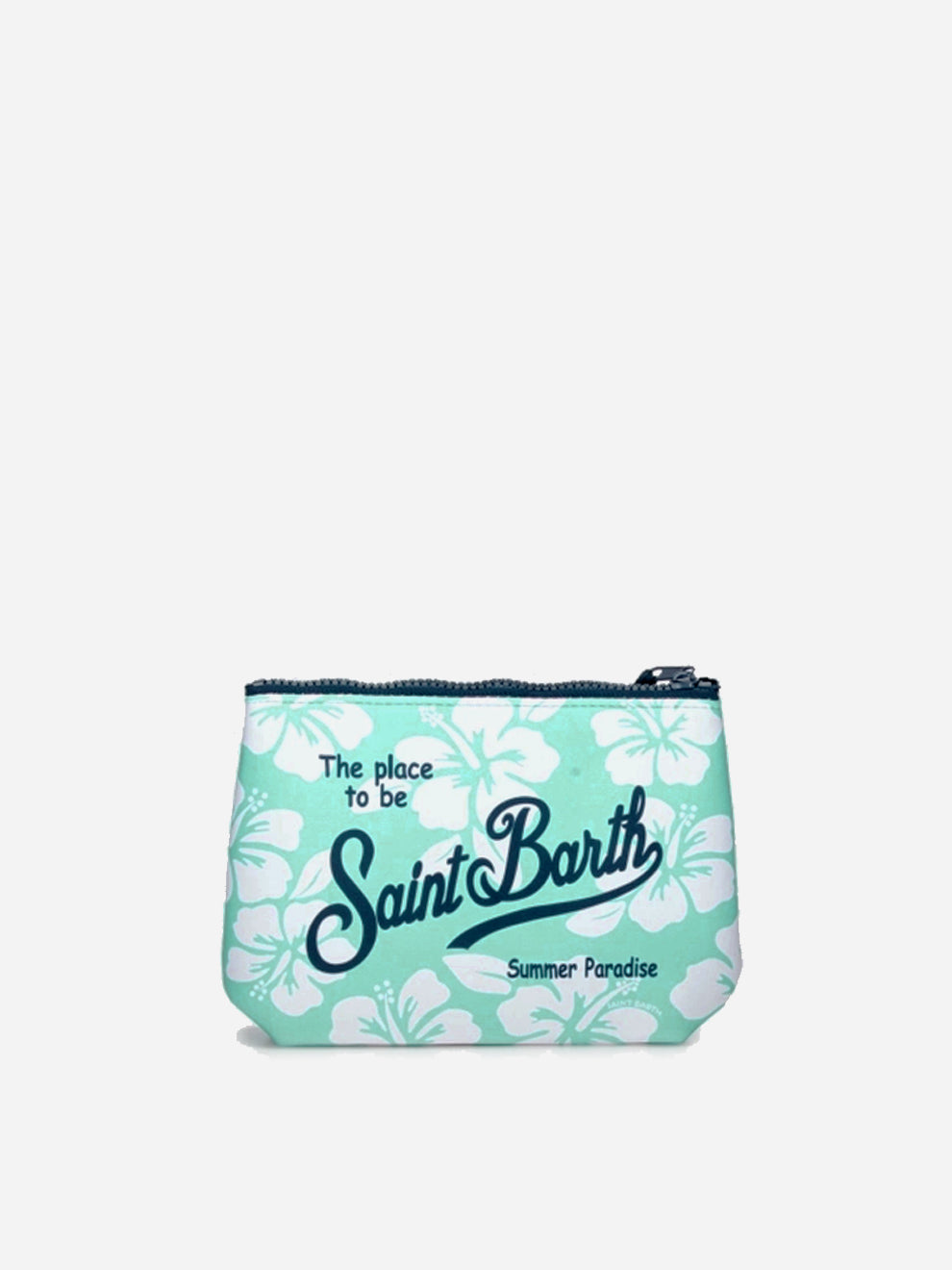 Mc2 Saint Barth Pochette Simple Hibiscus Verde Acqua