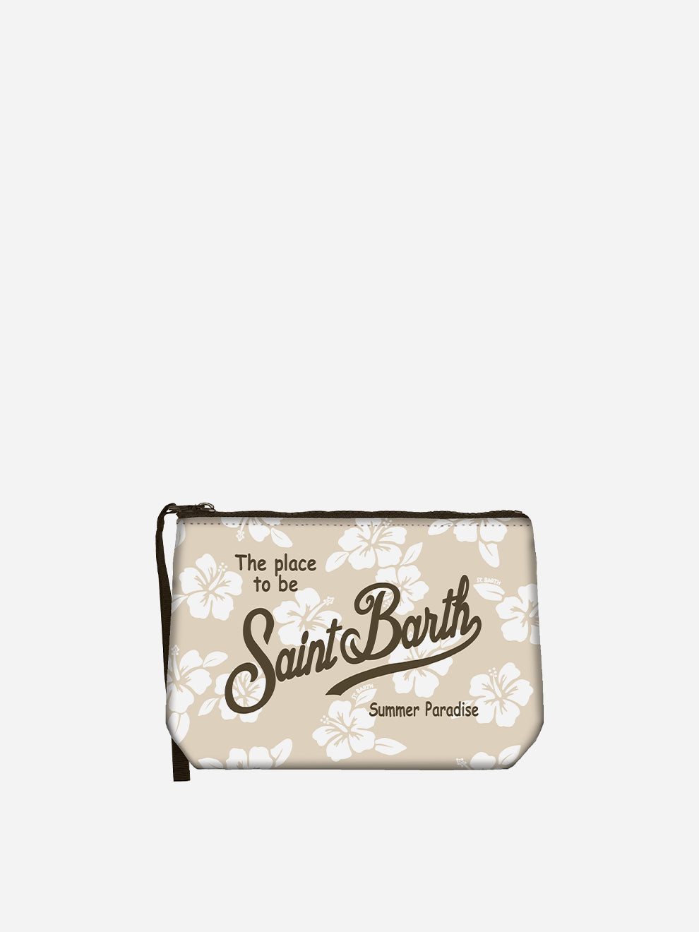 Mc2 Saint Barth Pochette Tiki Hibiscus Beige