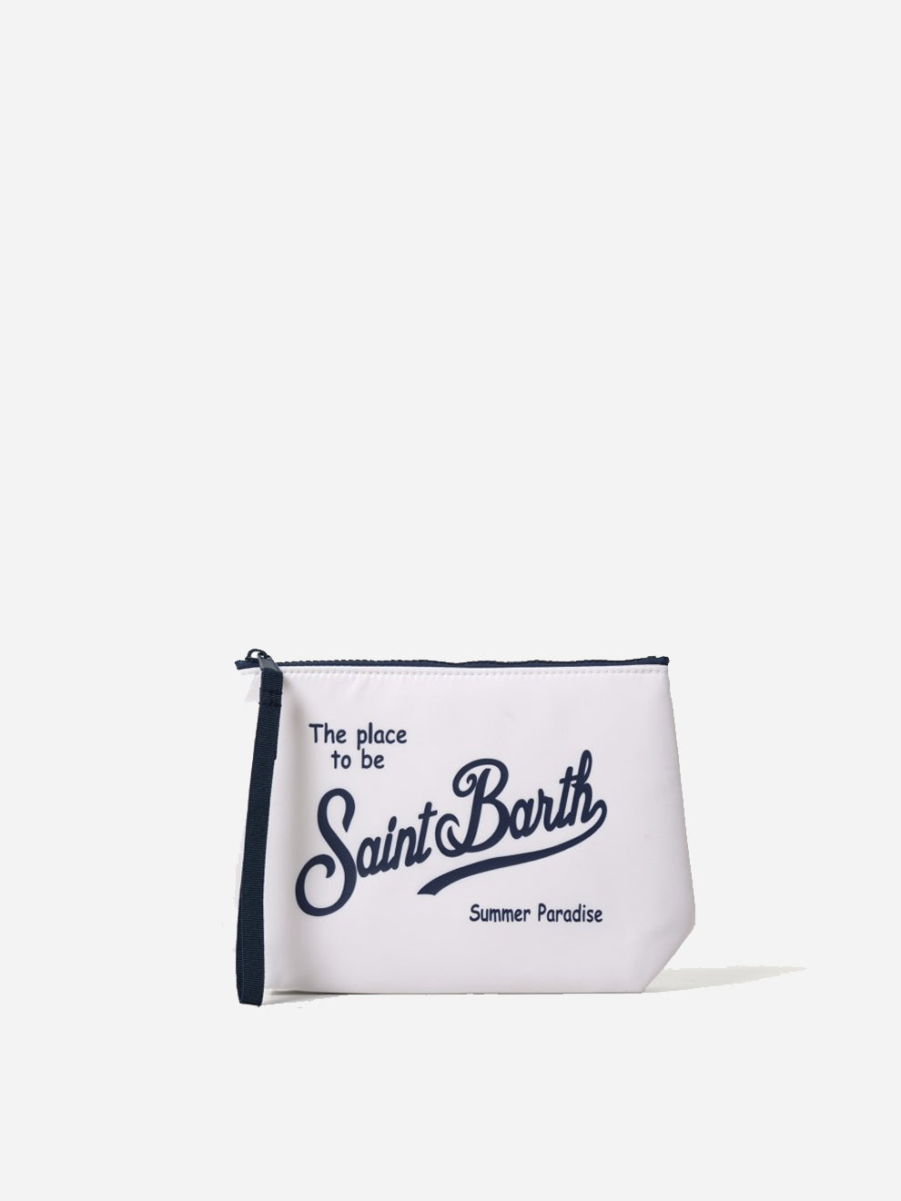 Mc2 Saint Barth Aline Nylon Pouch White and Blue