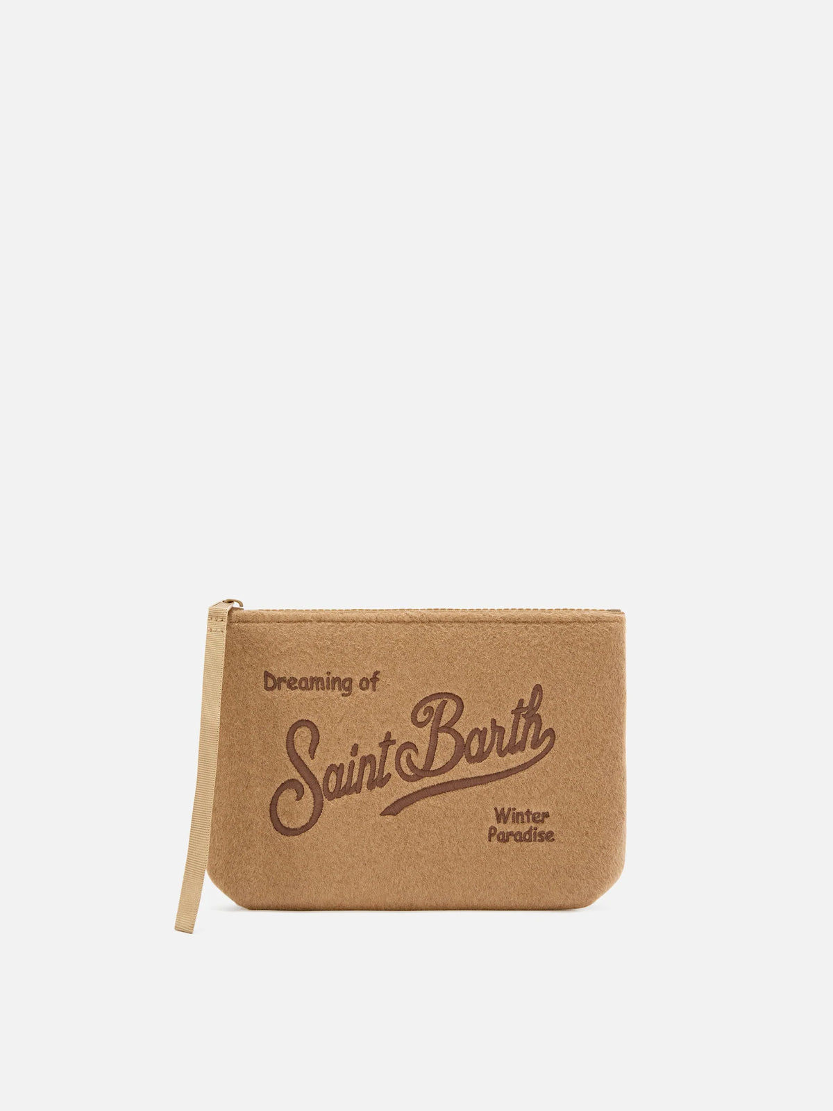 MC2 Saint Barth Aline Beige Felt Clutch Bag