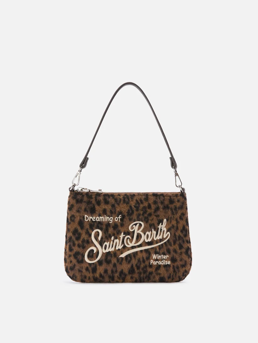 Mc2 Saint Barth Borsa Parisienne In Feltro Leopardata