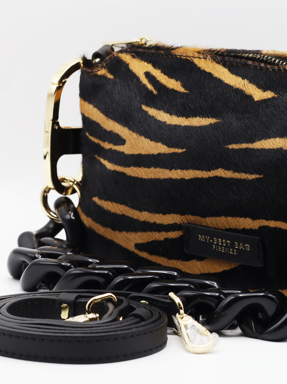 My Best Bag Borsa Reflex Small In Cavallino Double Cognac E Nero