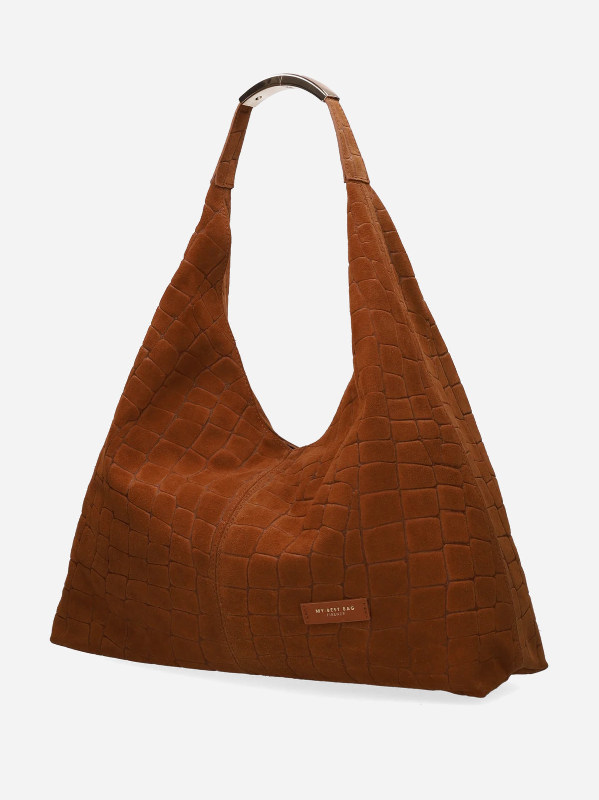 My Best Bag Borsa Ellisse Croco Suede Big Cognac
