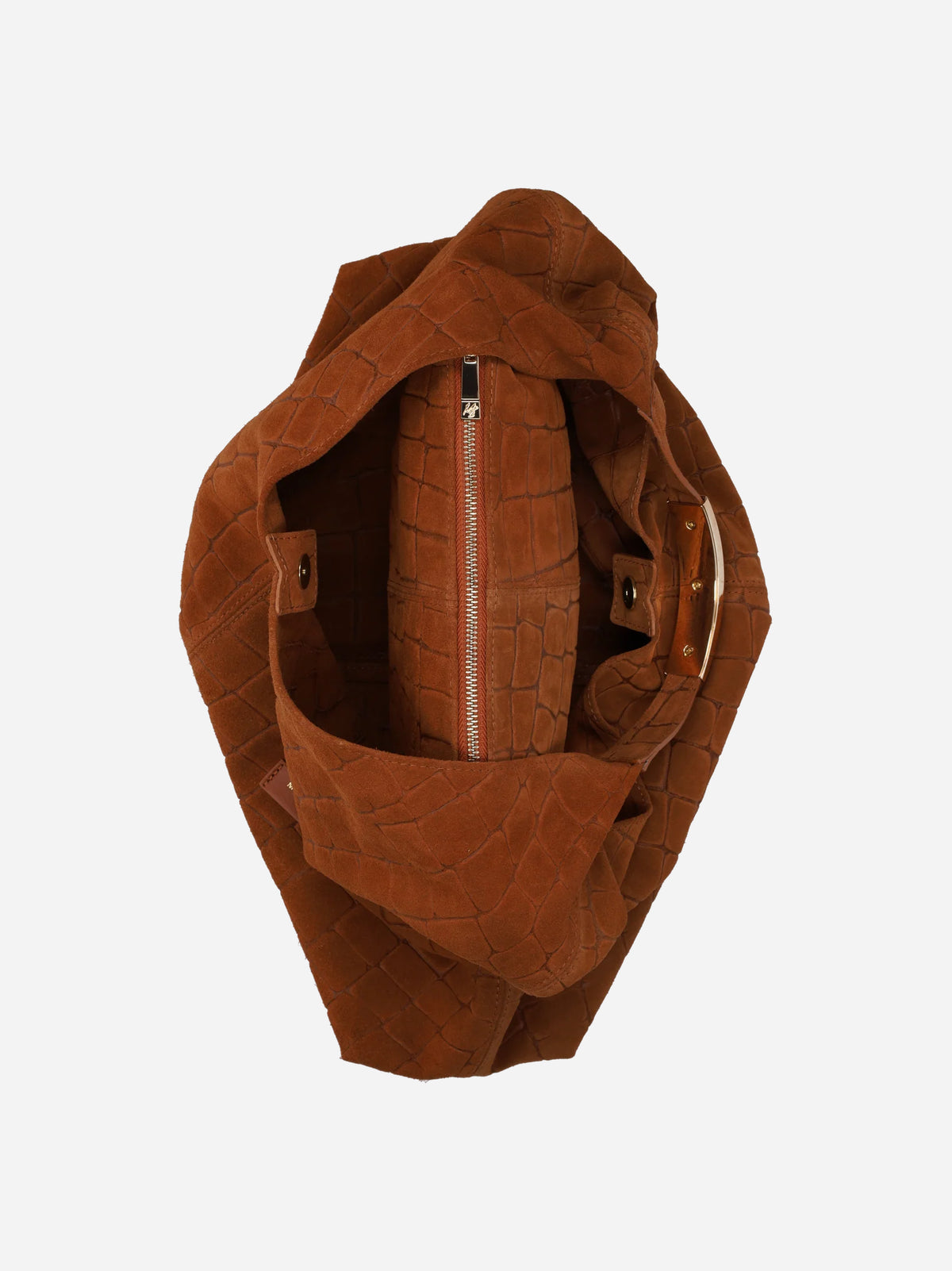 My Best Bag Borsa Ellisse Croco Suede Big Cognac