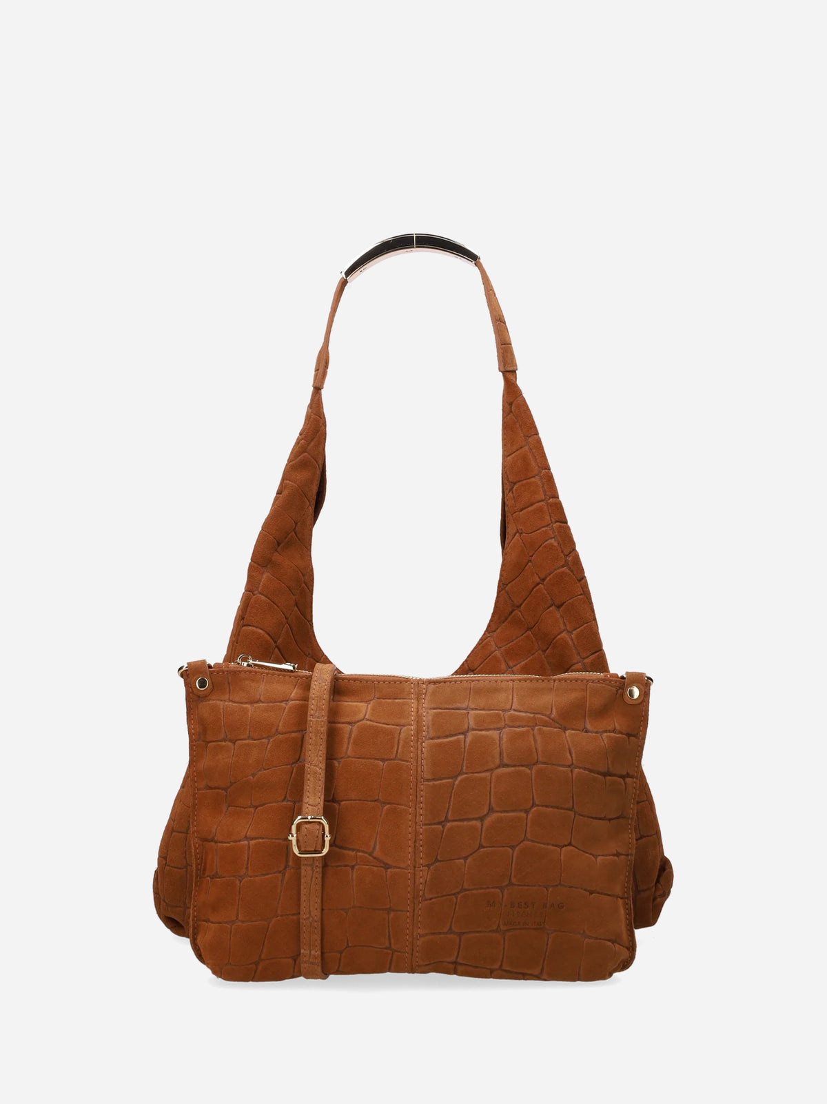 My Best Bag Borsa Ellisse Croco Suede Small Cognac