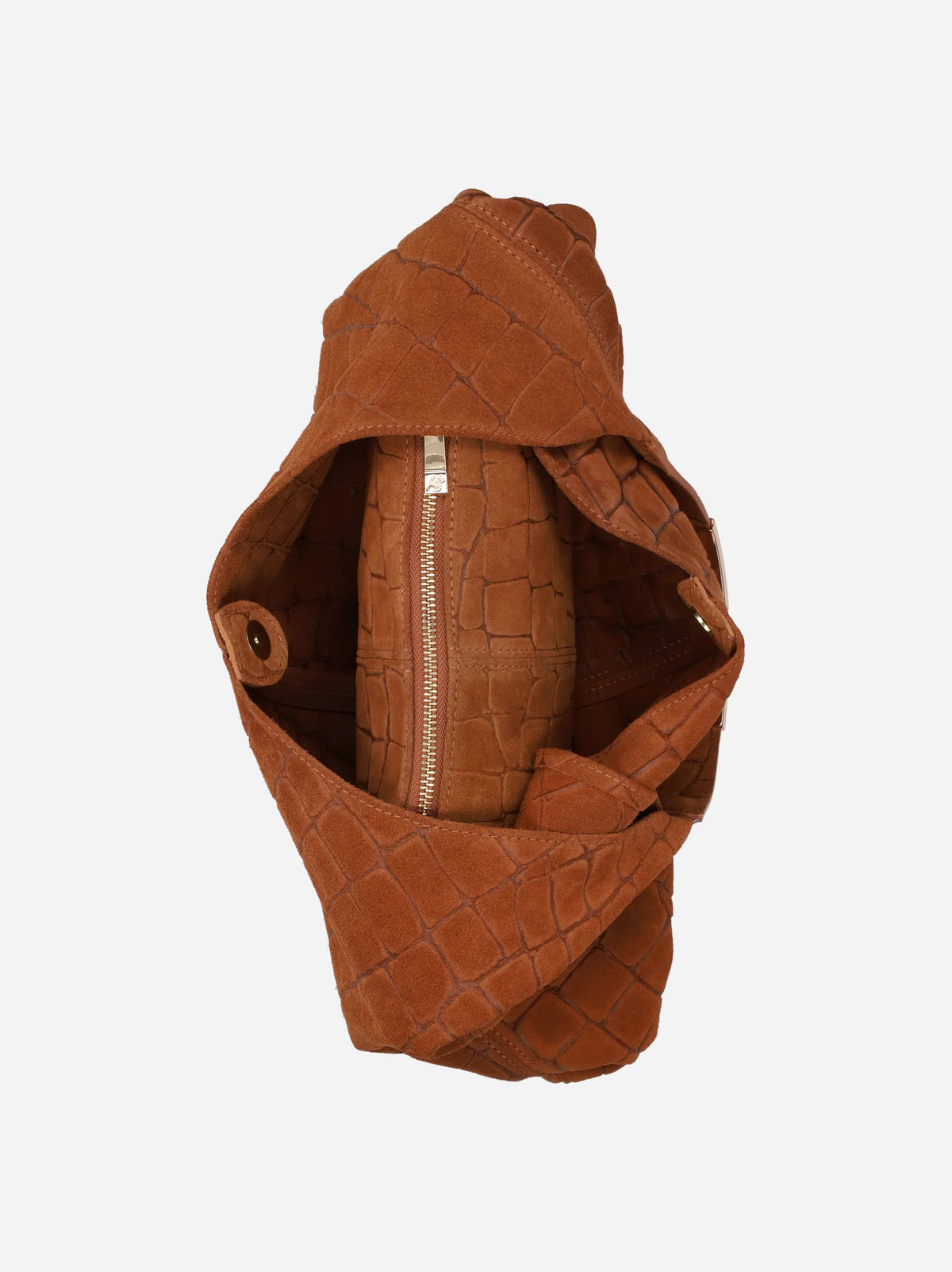 My Best Bag Borsa Ellisse Croco Suede Small Cognac