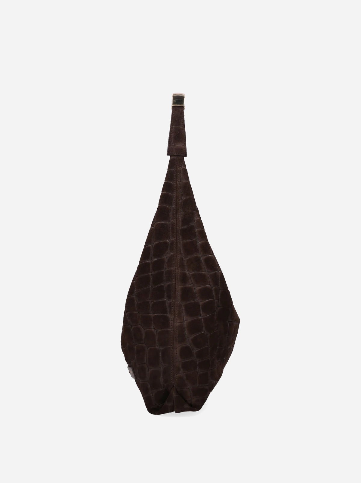 My Best Bag Borsa Ellisse Croco Suede Small Dark Brown