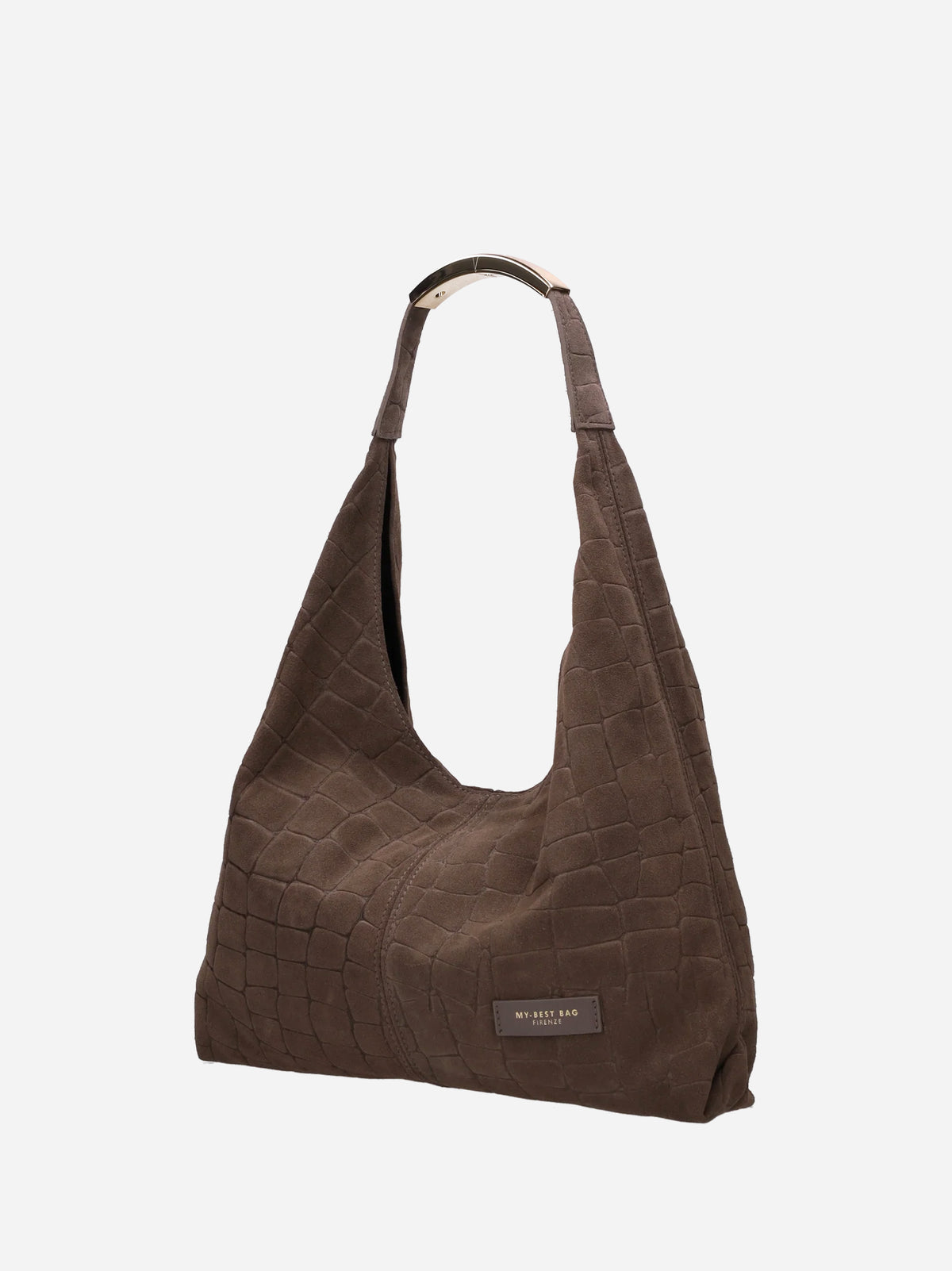 My Best Bag Borsa Ellisse Croco Suede Small Taupe