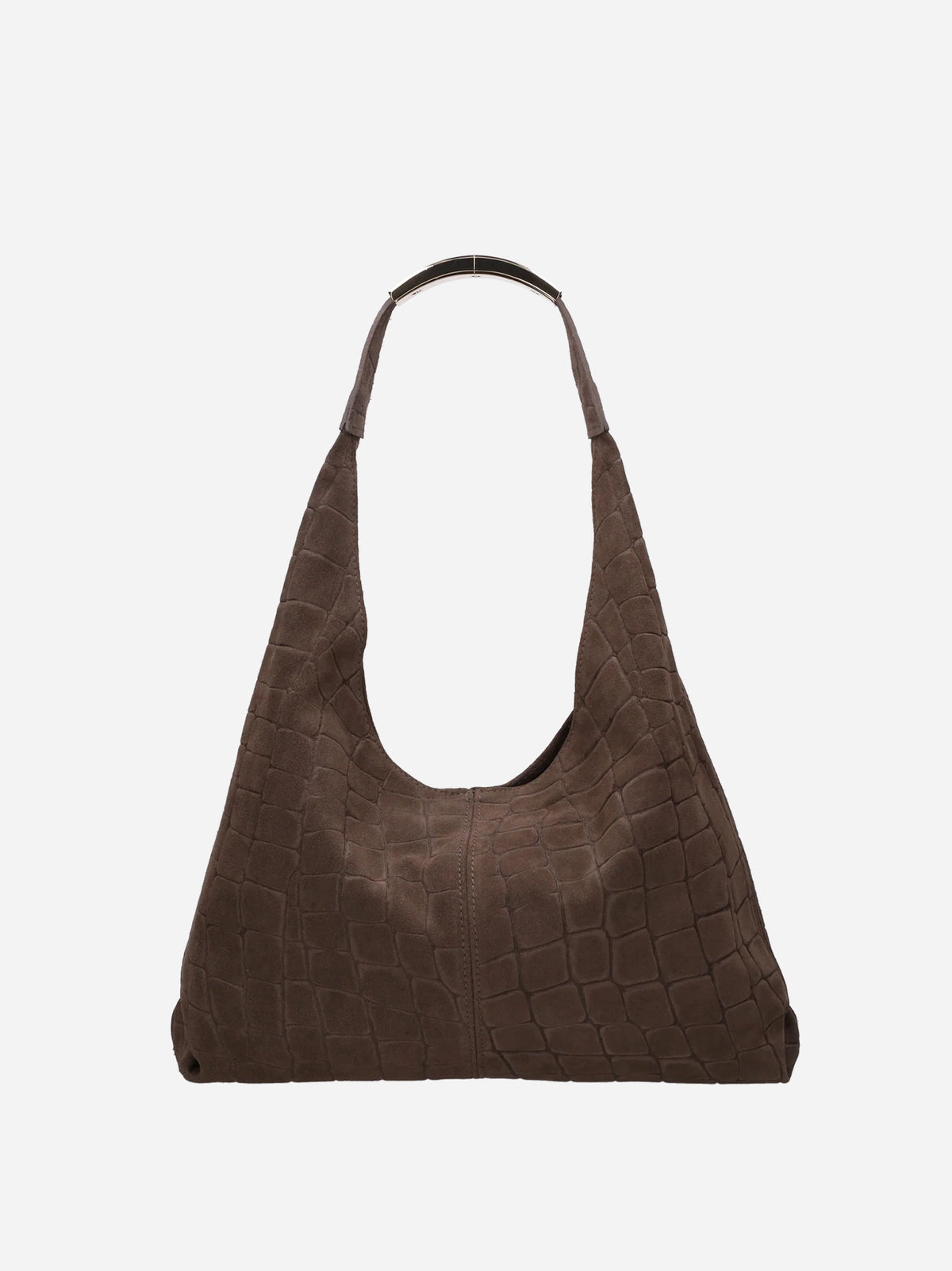 My Best Bag Borsa Ellisse Croco Suede Small Taupe
