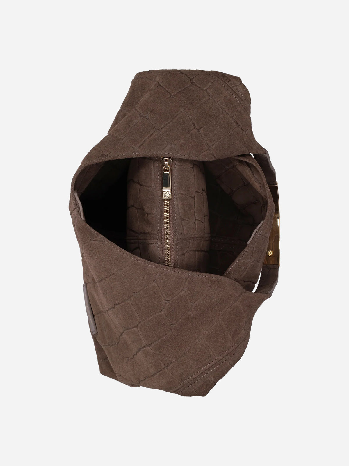 My Best Bag Borsa Ellisse Croco Suede Small Taupe