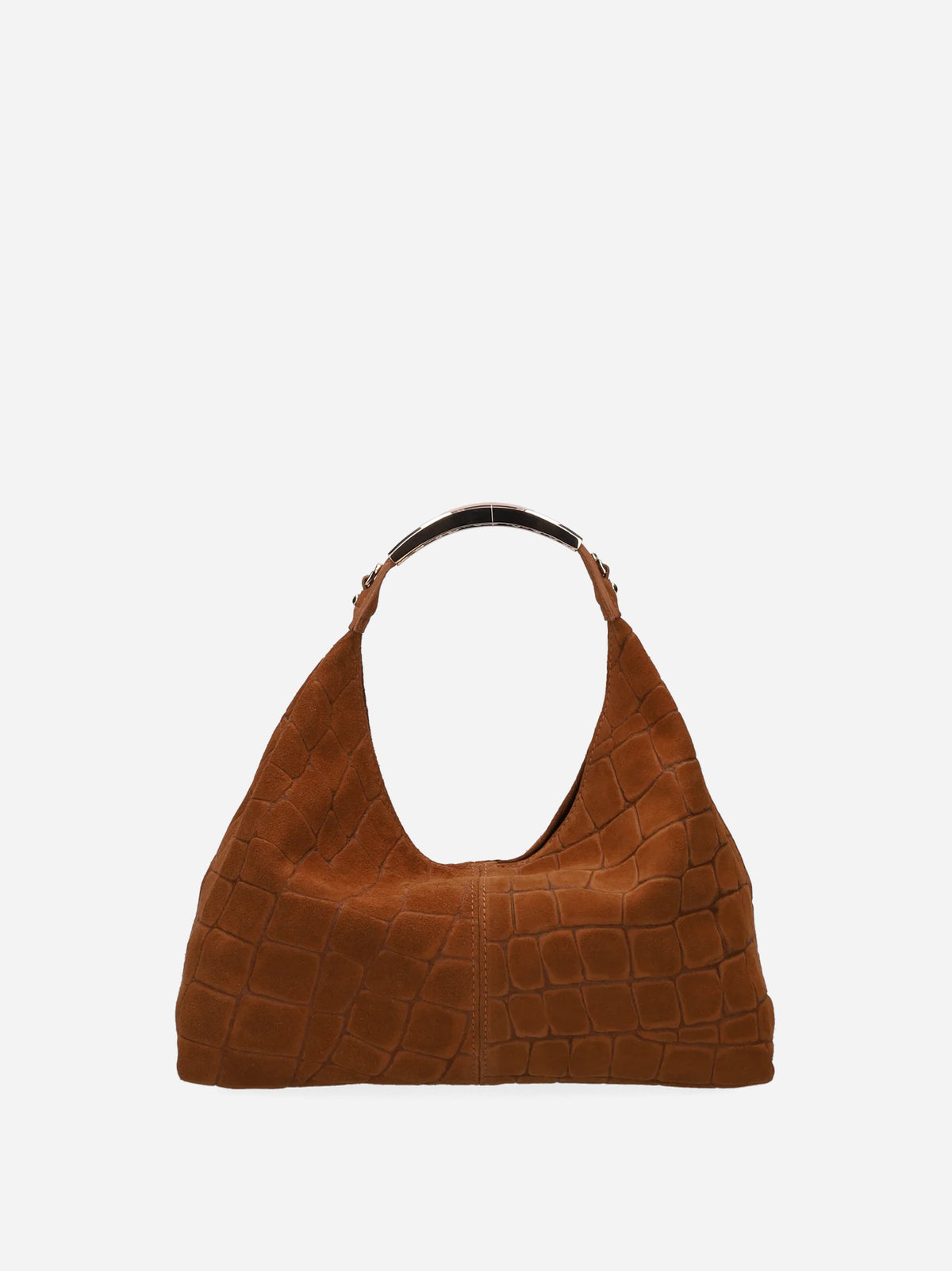 My Best Bag Borsa Ellisse Bauletto Croco Suede Cognac