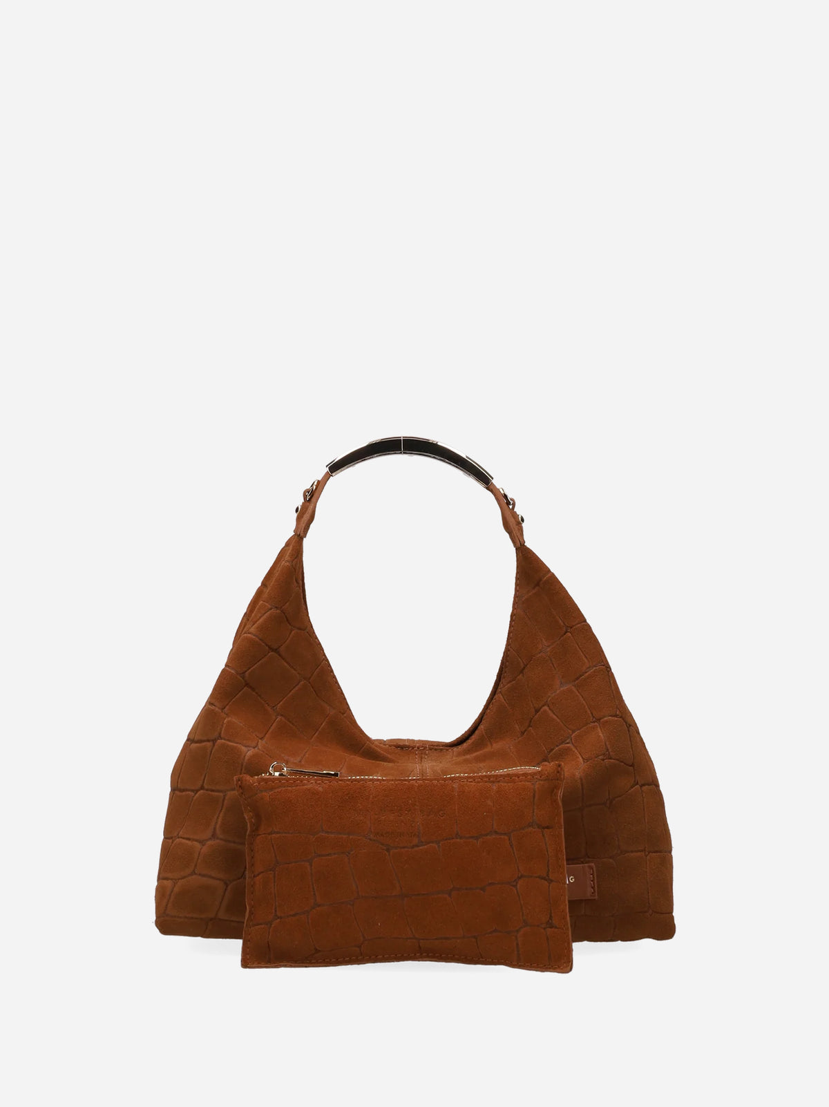 My Best Bag Borsa Ellisse Bauletto Croco Suede Cognac