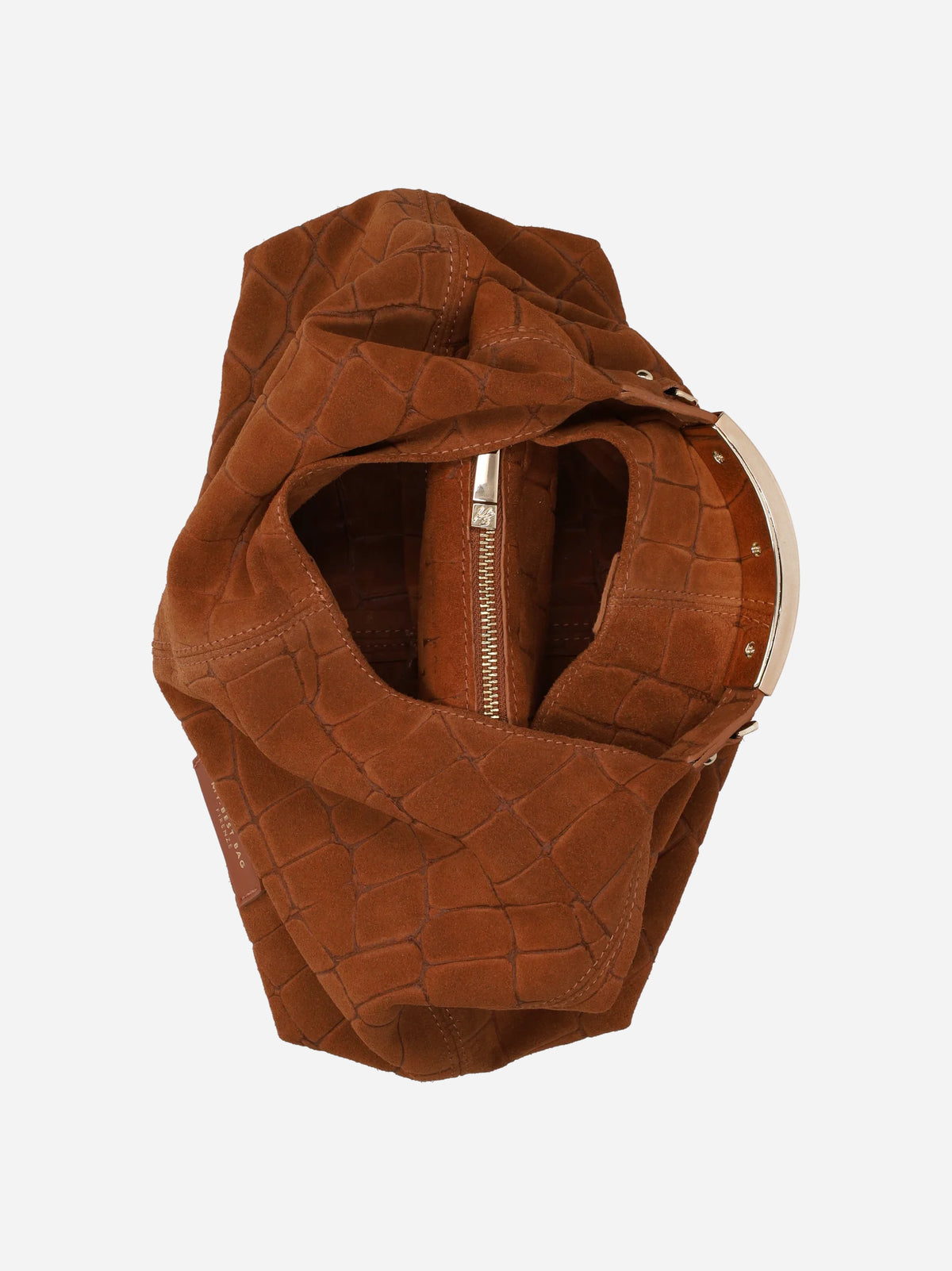My Best Bag Borsa Ellisse Bauletto Croco Suede Cognac