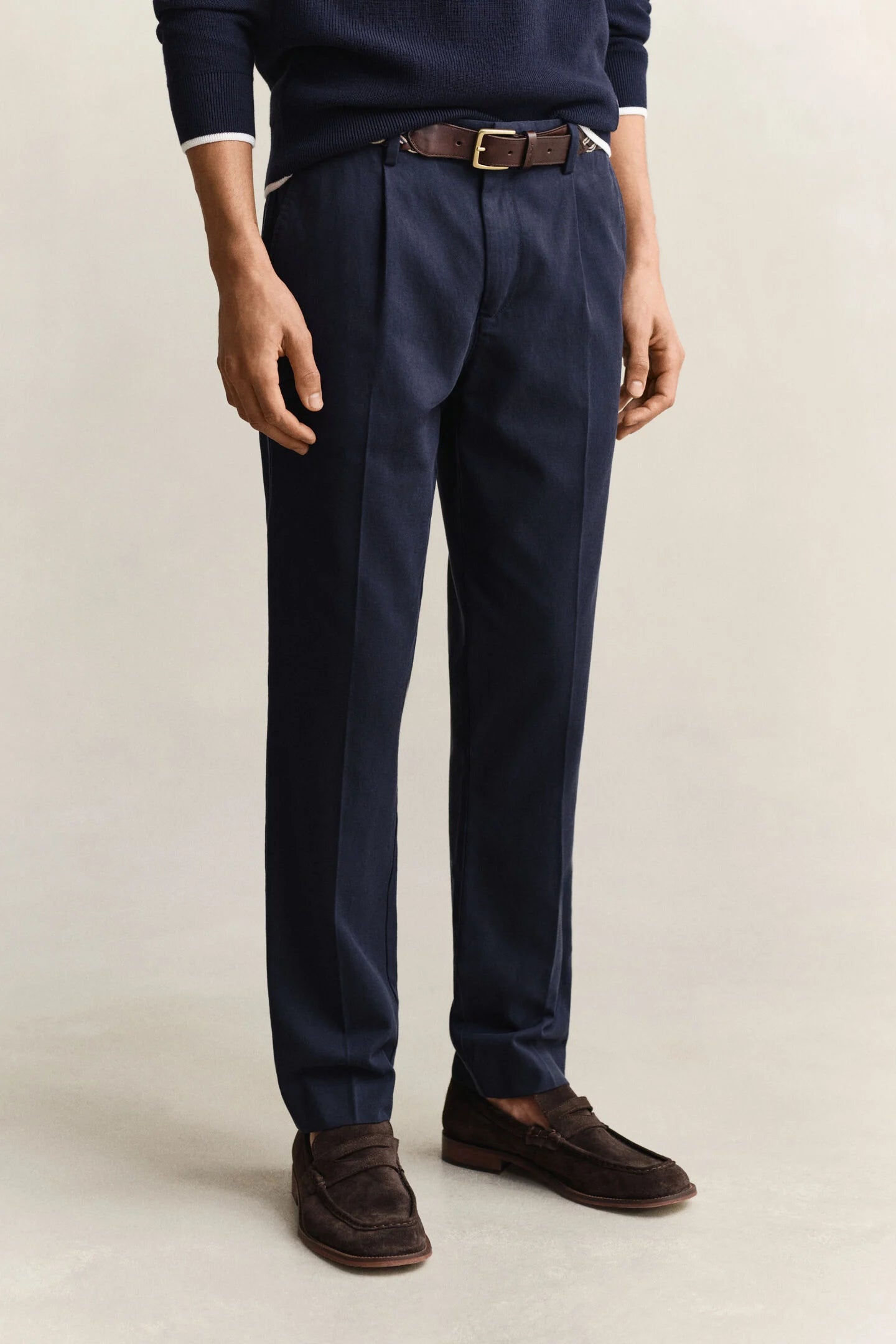 Gant Pantaloni In Misto Lyocell Evening Blue