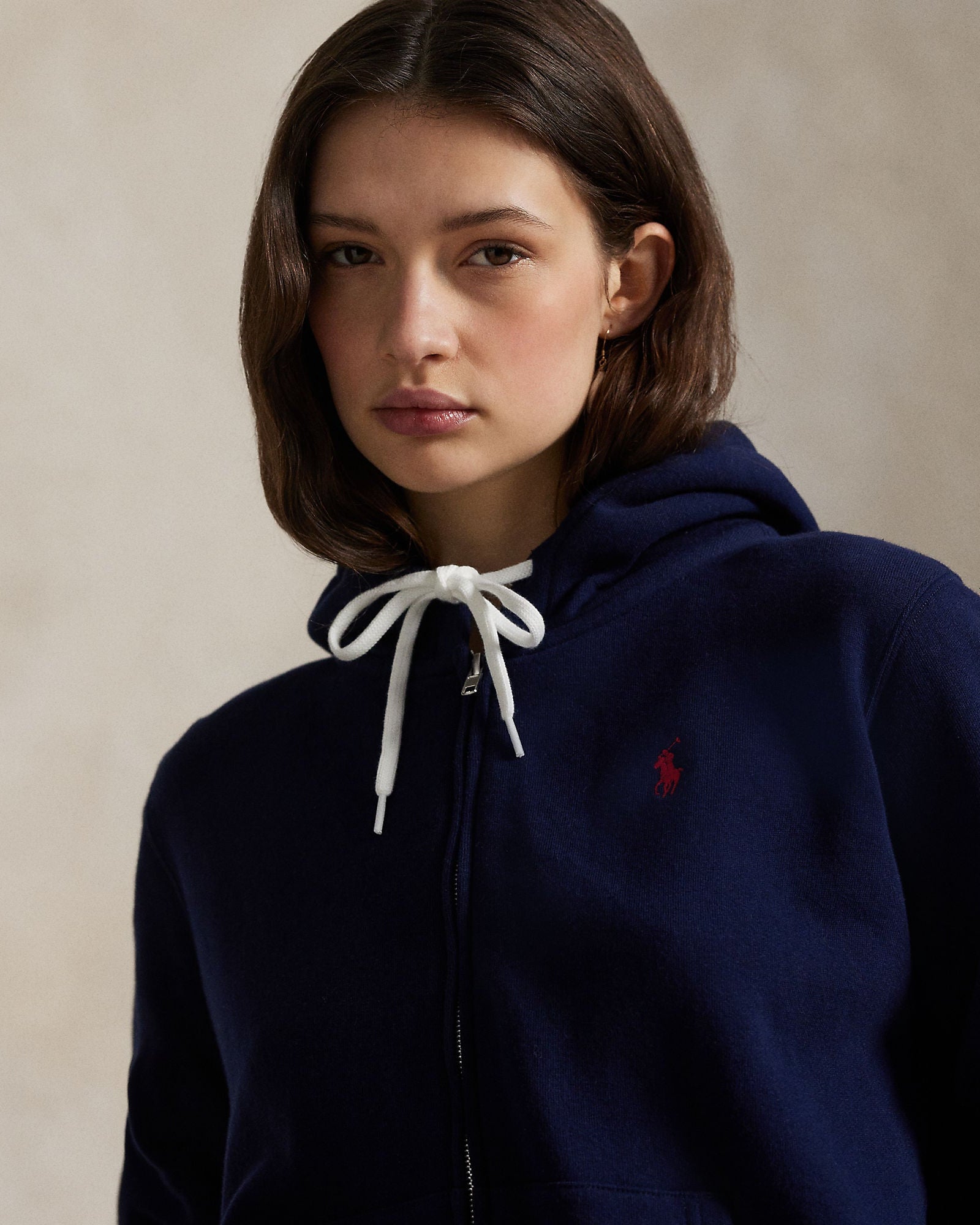 Polo Ralph Lauren Felpa Con Cappuccio E Cerniera Navy