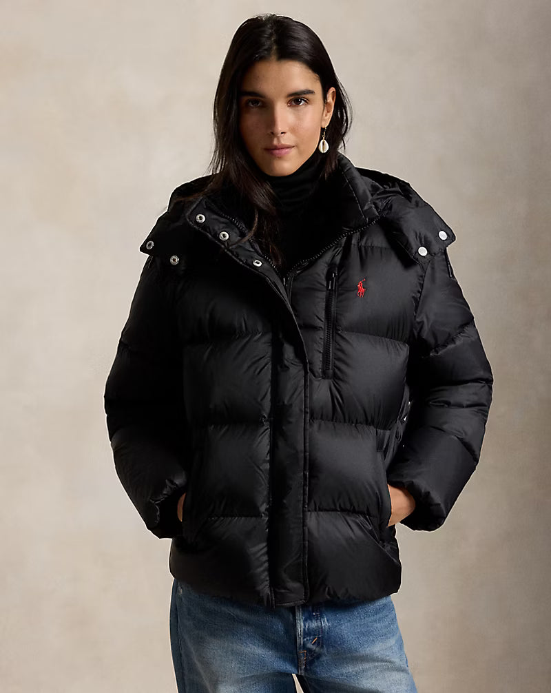 Polo Ralph Lauren Giubbotto Imbottito Medio Peso Nero