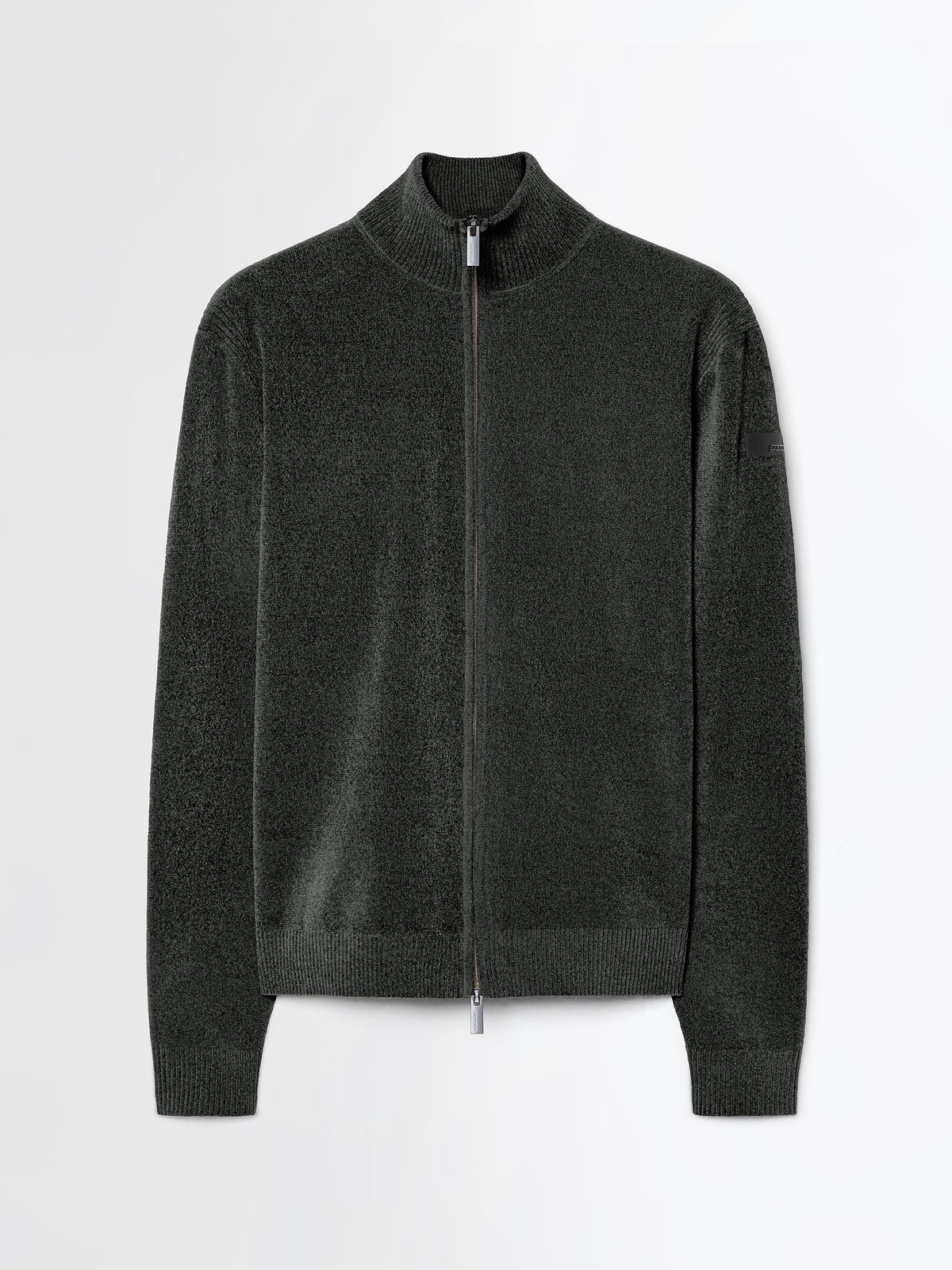 RRD Velvet Full Zip Knit Forest Green