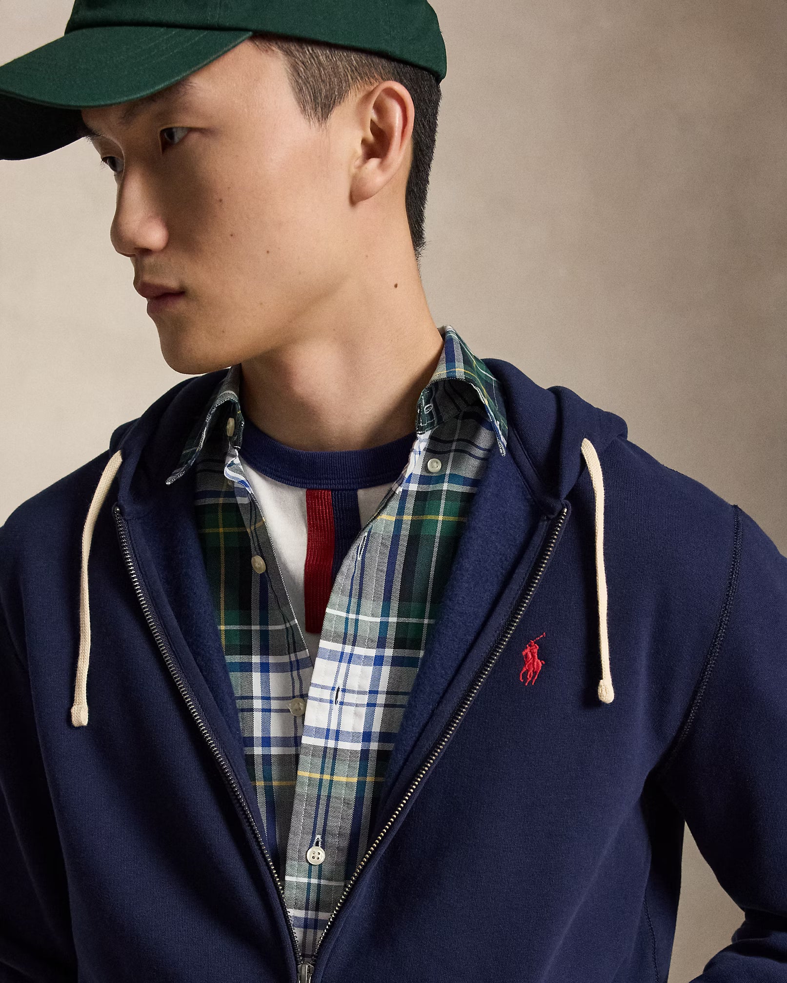 Polo Ralph Lauren La Felpa Con Cappuccio Full Zip RL Navy