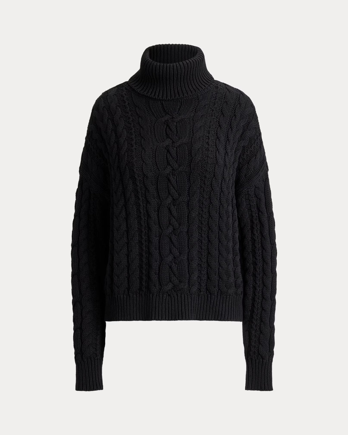Lauren Ralph Lauren Maglia Dolcevita A Trecce Nera