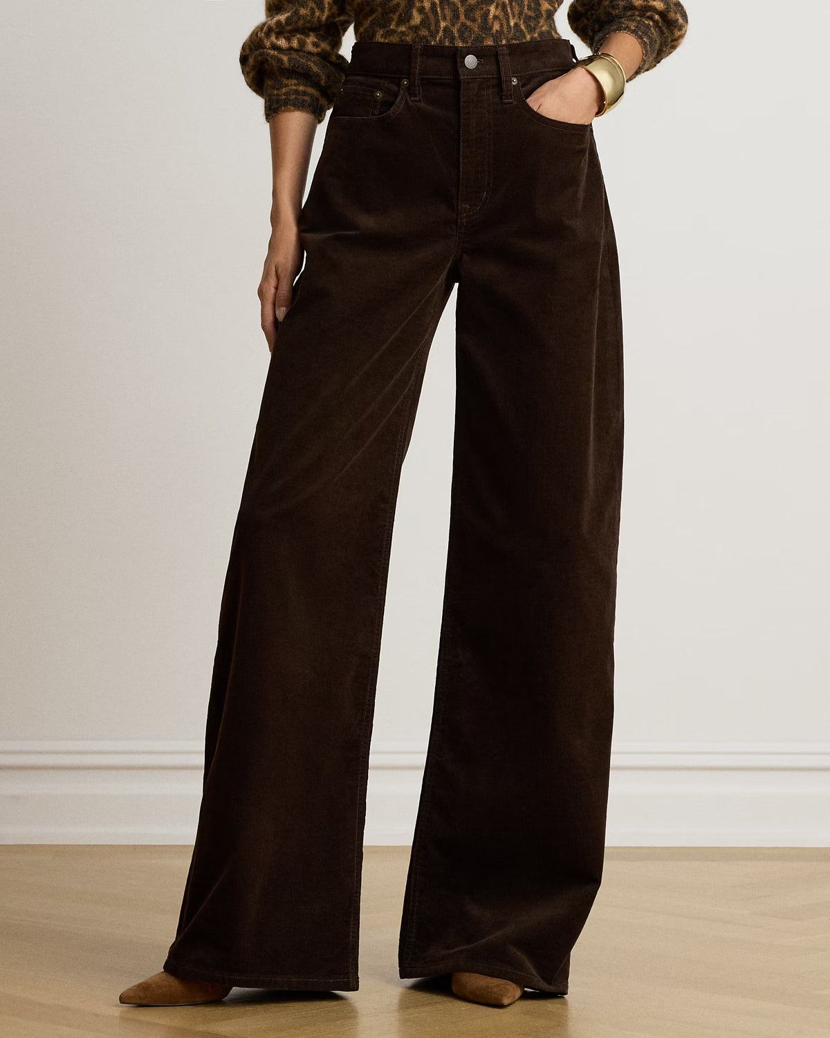 Lauren Ralph Lauren Pantaloni In Velluto A Coste Marrone