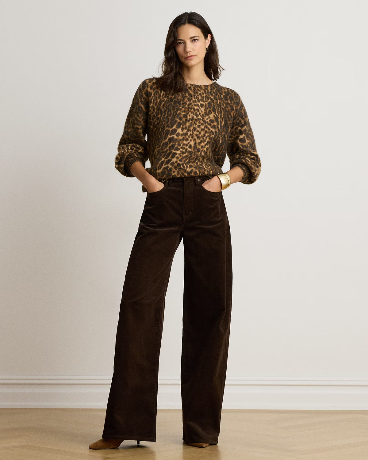 Lauren Ralph Lauren Pantaloni In Velluto A Coste Marrone