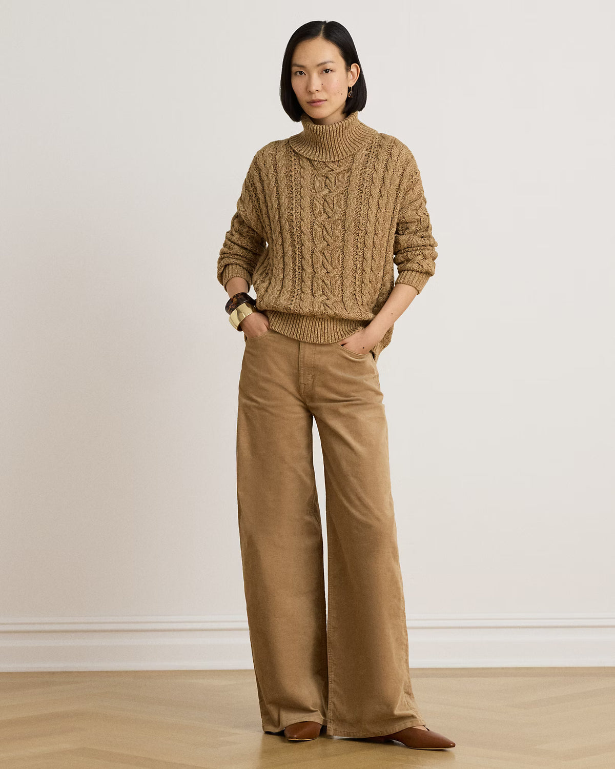 Lauren Ralph Lauren Pantaloni In Velluto A Coste Camel