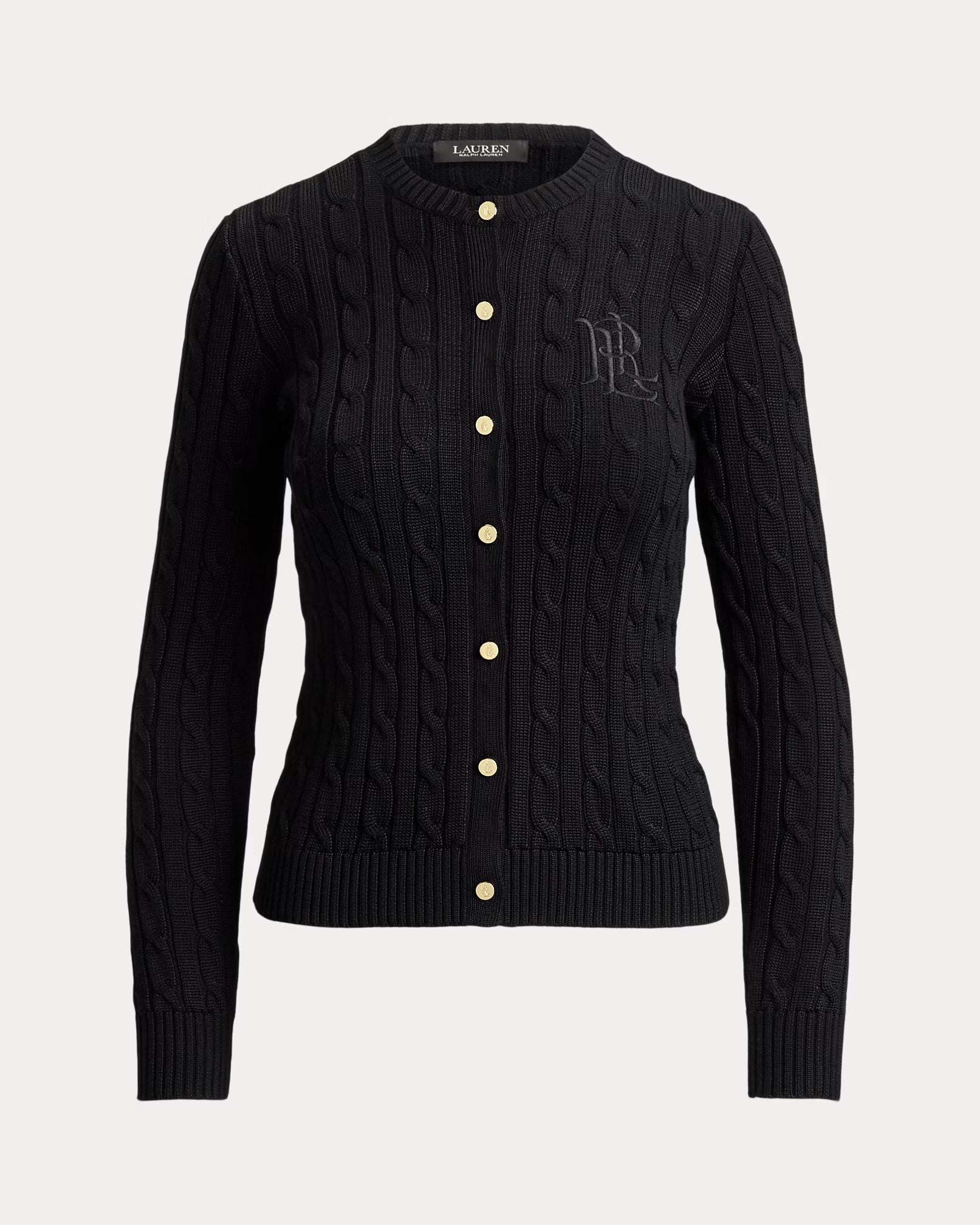 Lauren Ralph Lauren Cardigan A Trecce Nero