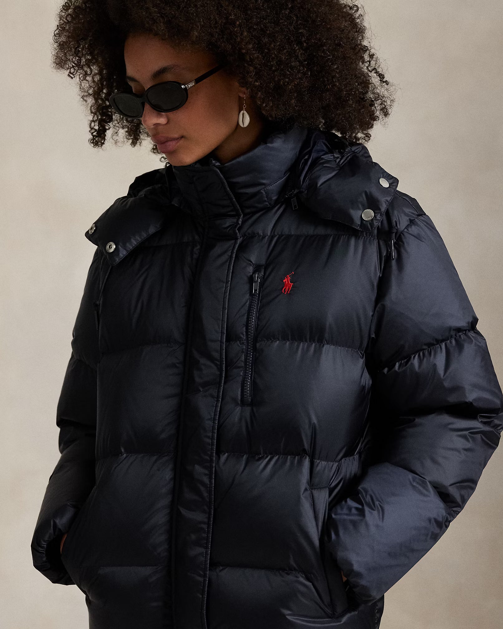 Polo Ralph Lauren Giubbotto Imbottito Medio Peso Navy