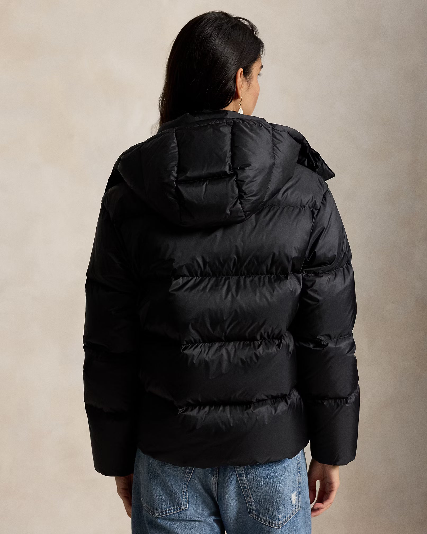 Polo Ralph Lauren Giubbotto Imbottito Medio Peso Nero