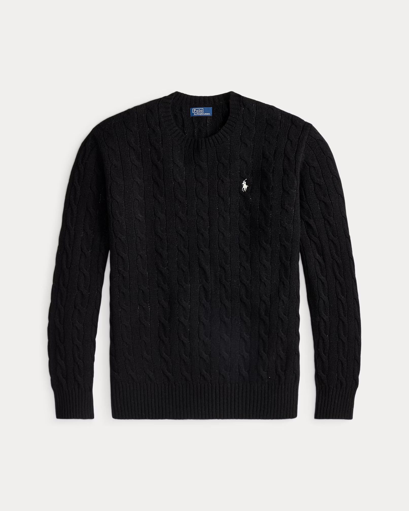 Polo Ralph Lauren Crew Neck Wool And Cashmere Black