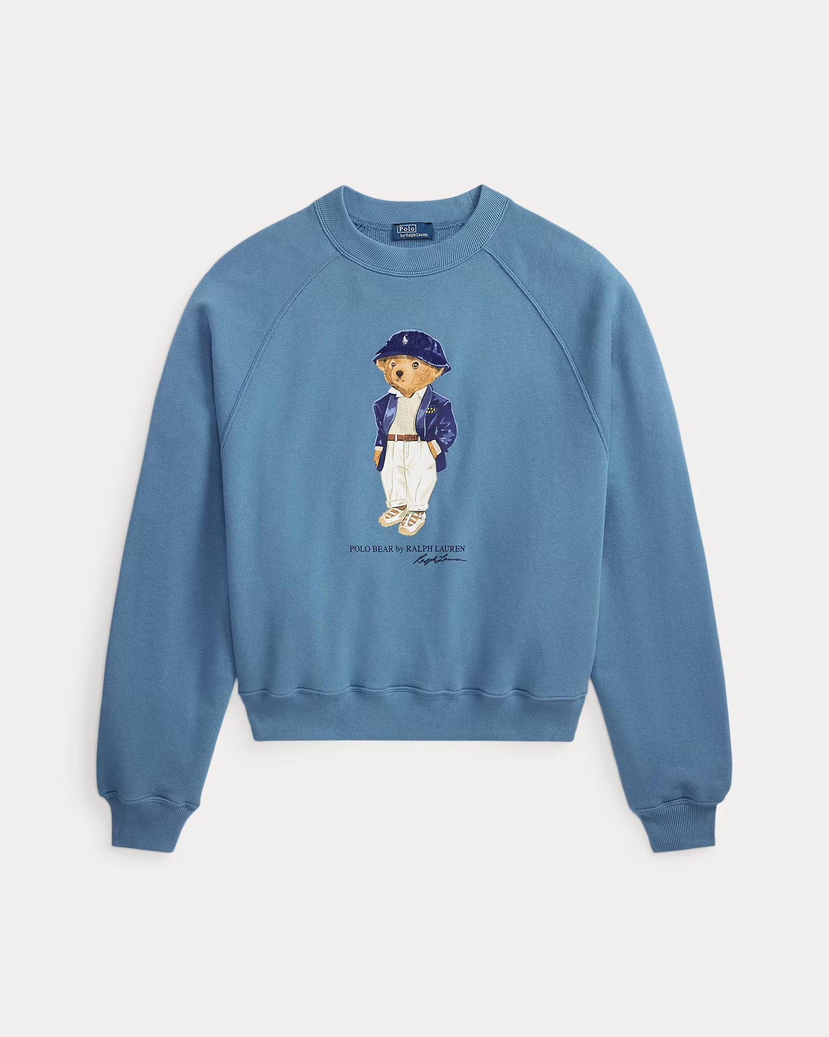 Polo Ralph Lauren Felpa Leggera Polo Bear Girocollo Blu Sahara