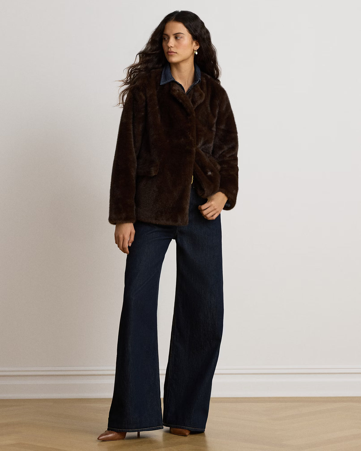 Lauren Ralph Lauren Cappotto In Ecopelliccia Marrone